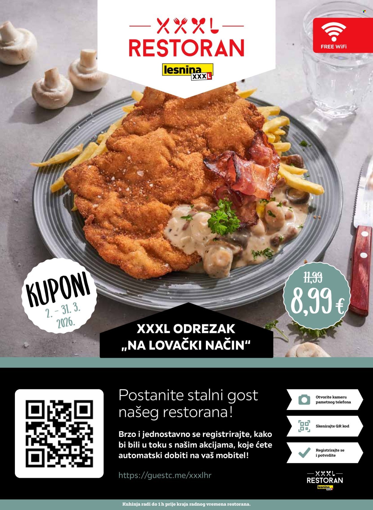 LESNINA katalog - Kuponi za restoran Lesnina Zagreb East, Pula, Rijeka, Split i Zadar