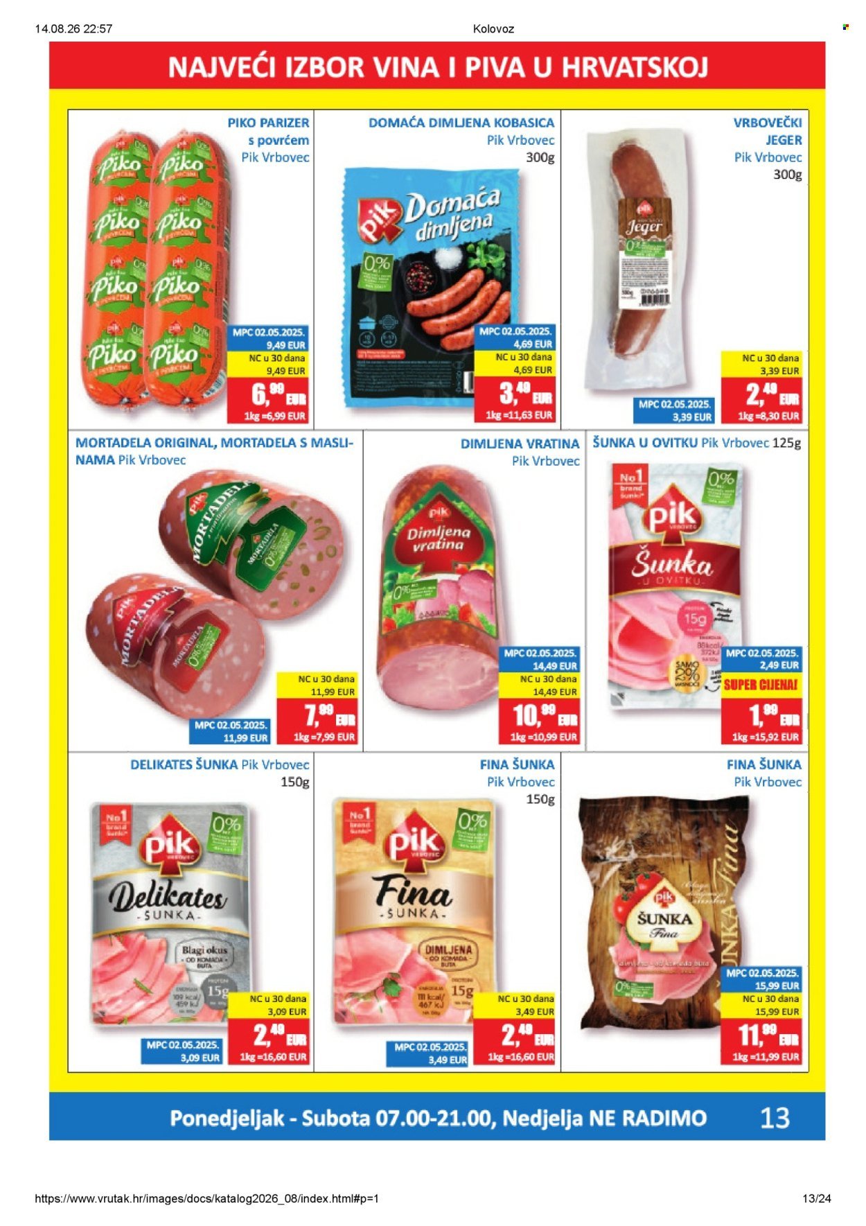 VRUTAK katalog - Od ponedeljka 10.08.2026.