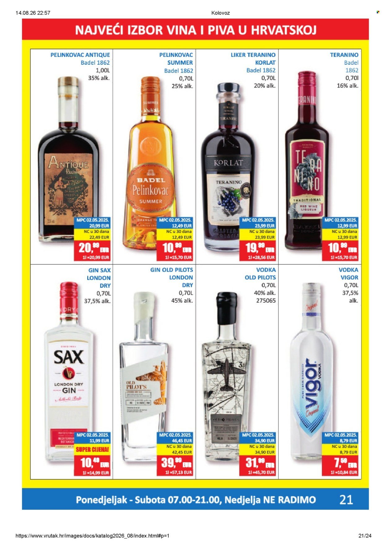 VRUTAK katalog - Od ponedeljka 10.08.2026.
