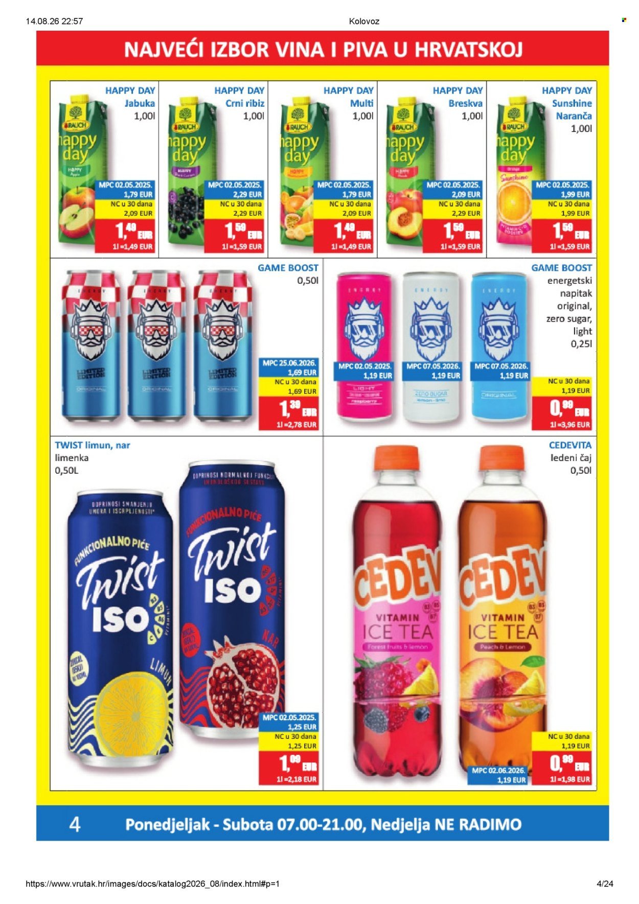 VRUTAK katalog - Od ponedeljka 10.08.2026.