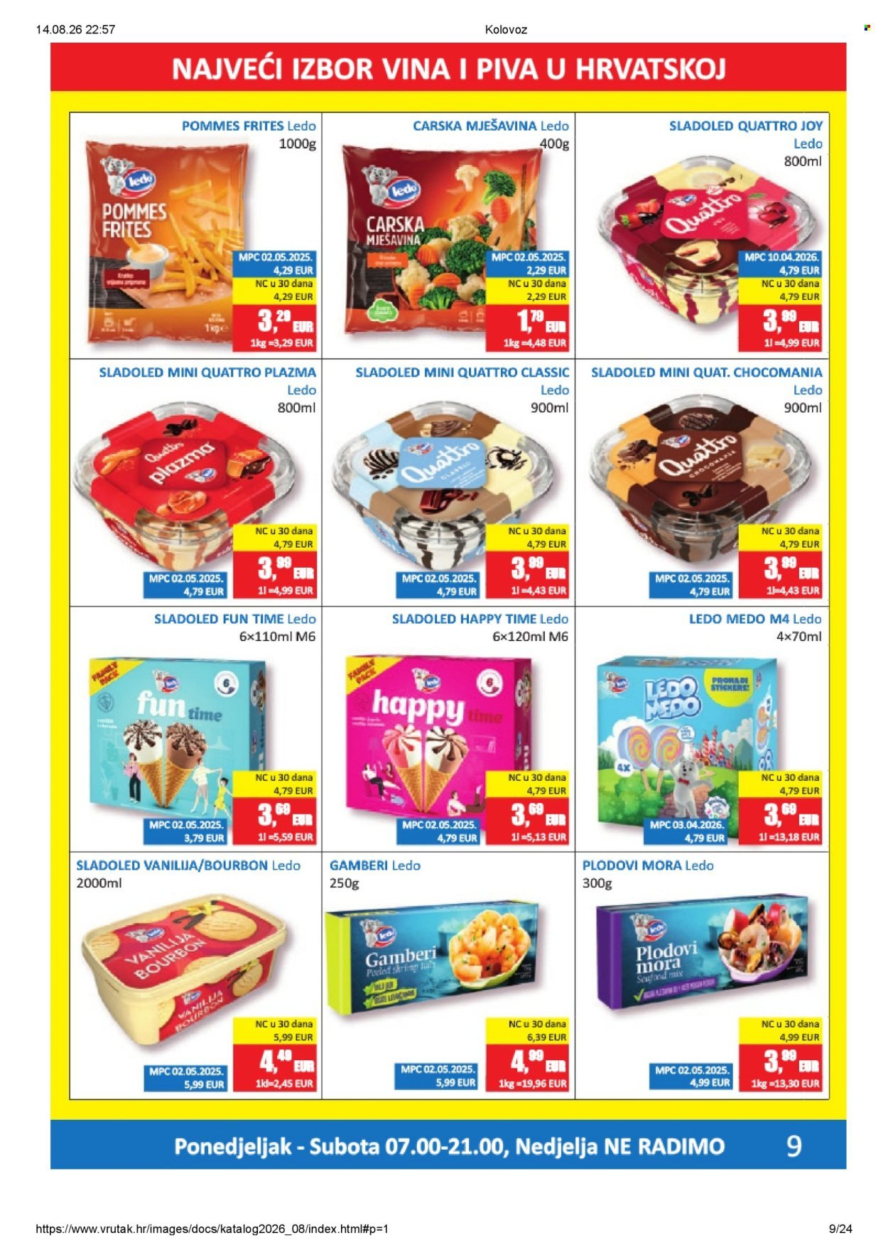 VRUTAK katalog - Od ponedeljka 10.08.2026.