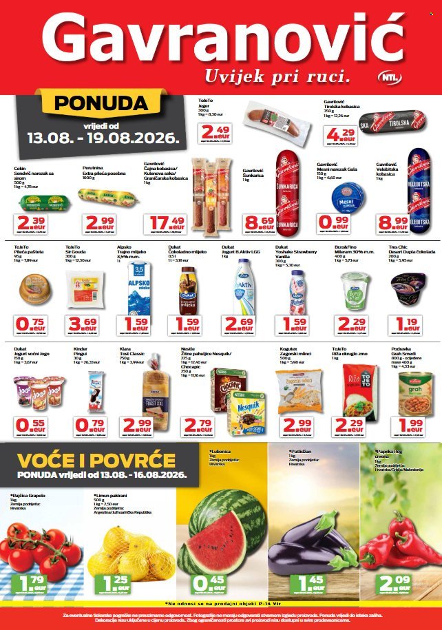 GAVRANOVIĆ katalog - Od četvrtka 13.08.2026.
