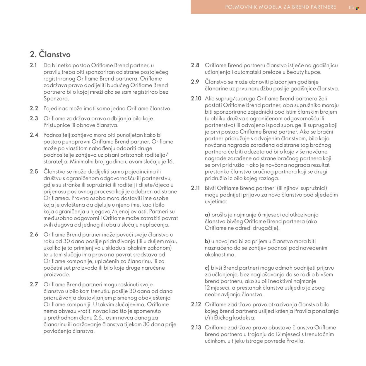 ORIFLAME katalog - Model za Brend