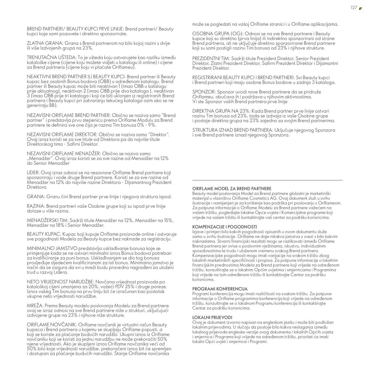 ORIFLAME katalog - Model za Brend