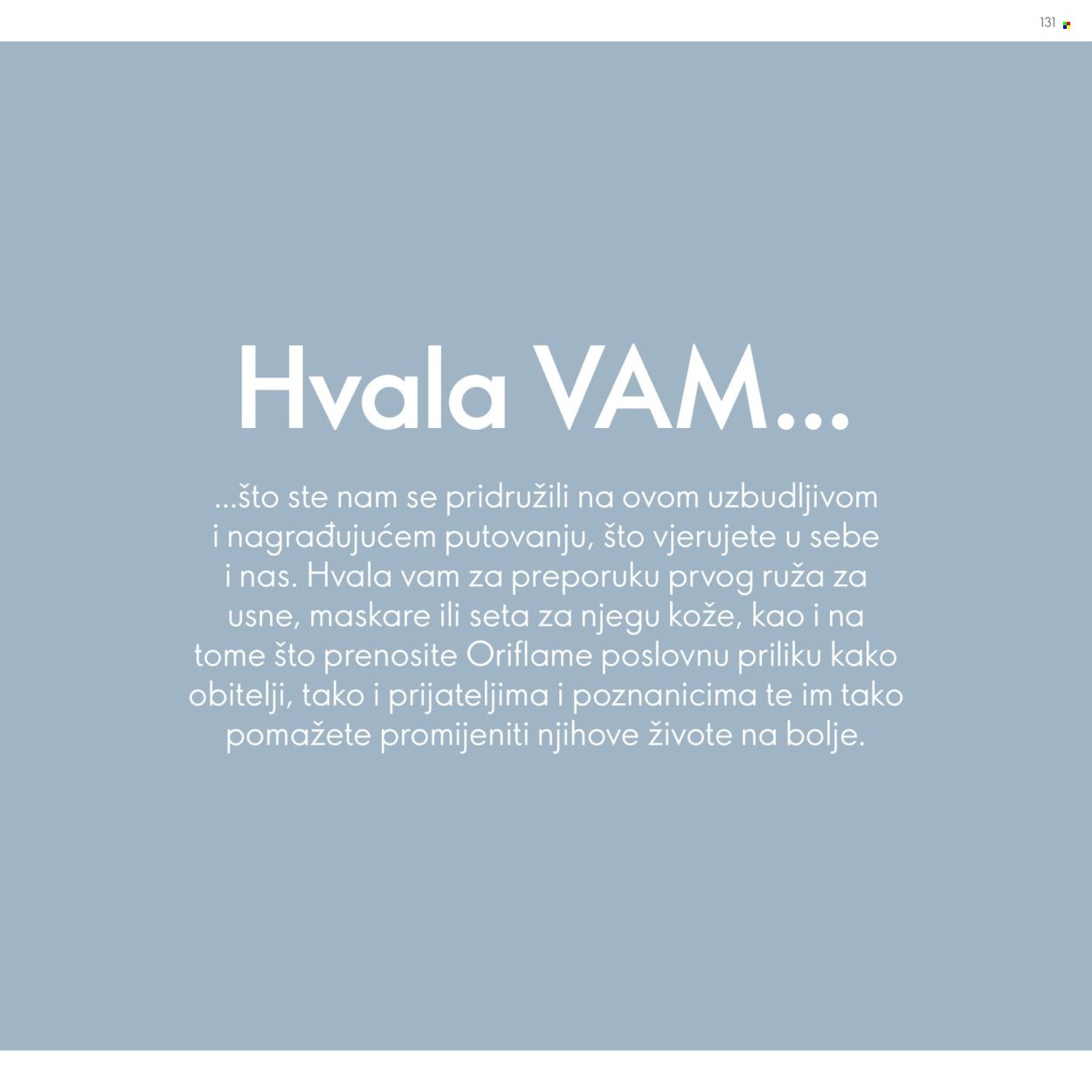 ORIFLAME katalog - Model za Brend