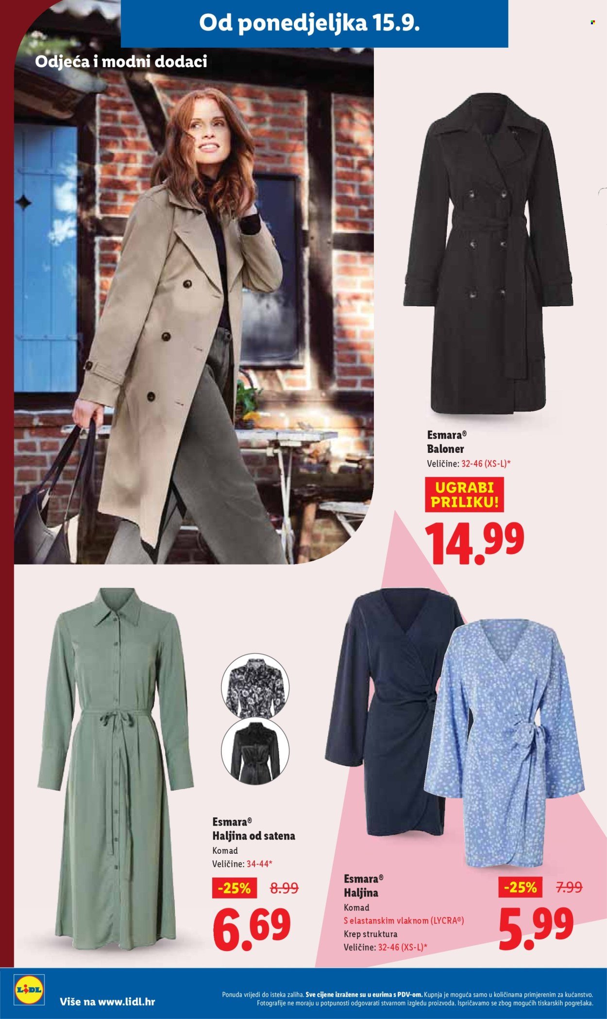 LIDL katalog - Od ponedeljka 15.09.2025.