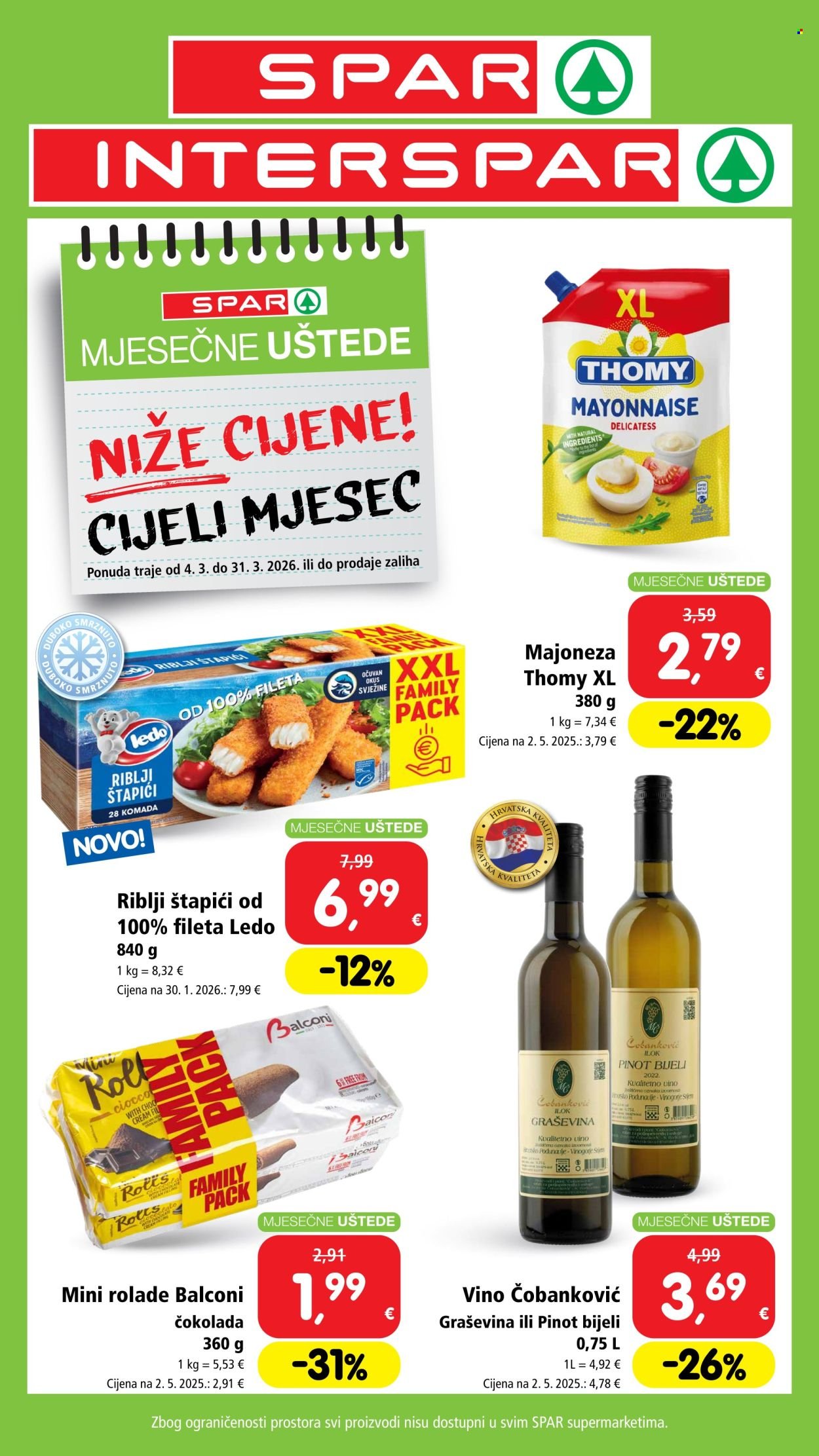 SPAR katalog - Mjesečne uštede