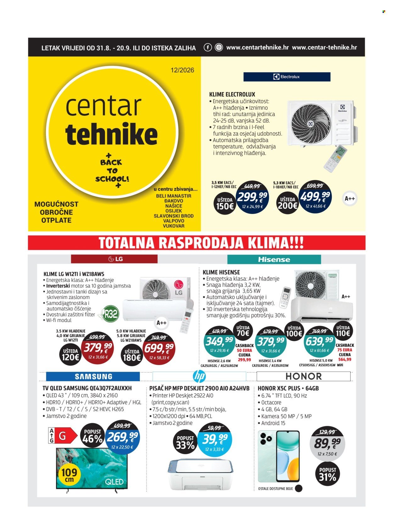 CENTAR TEHNIKE katalog - Od ponedeljka 31.08.2026.