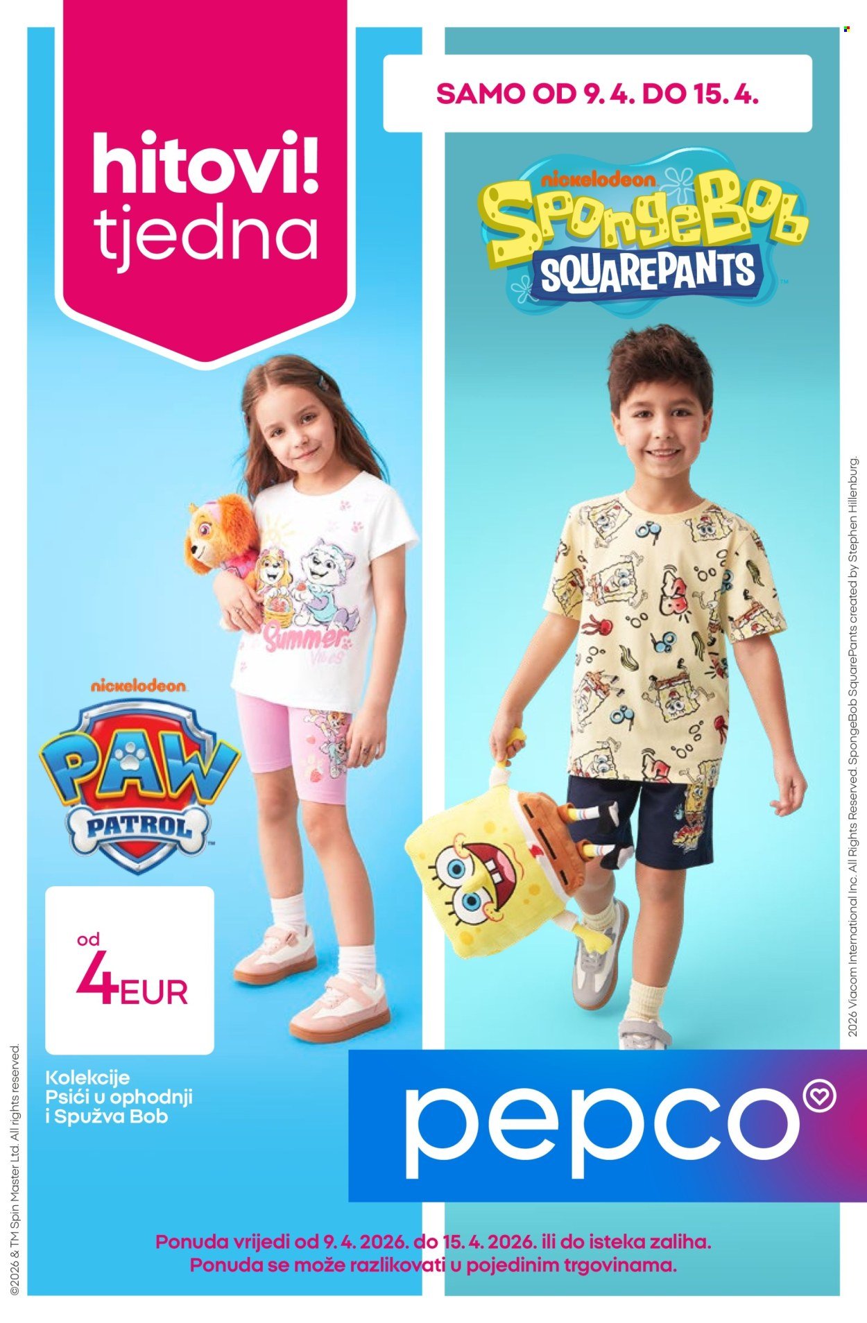 PEPCO katalog - Psići u ophodnji i Spužva Bob