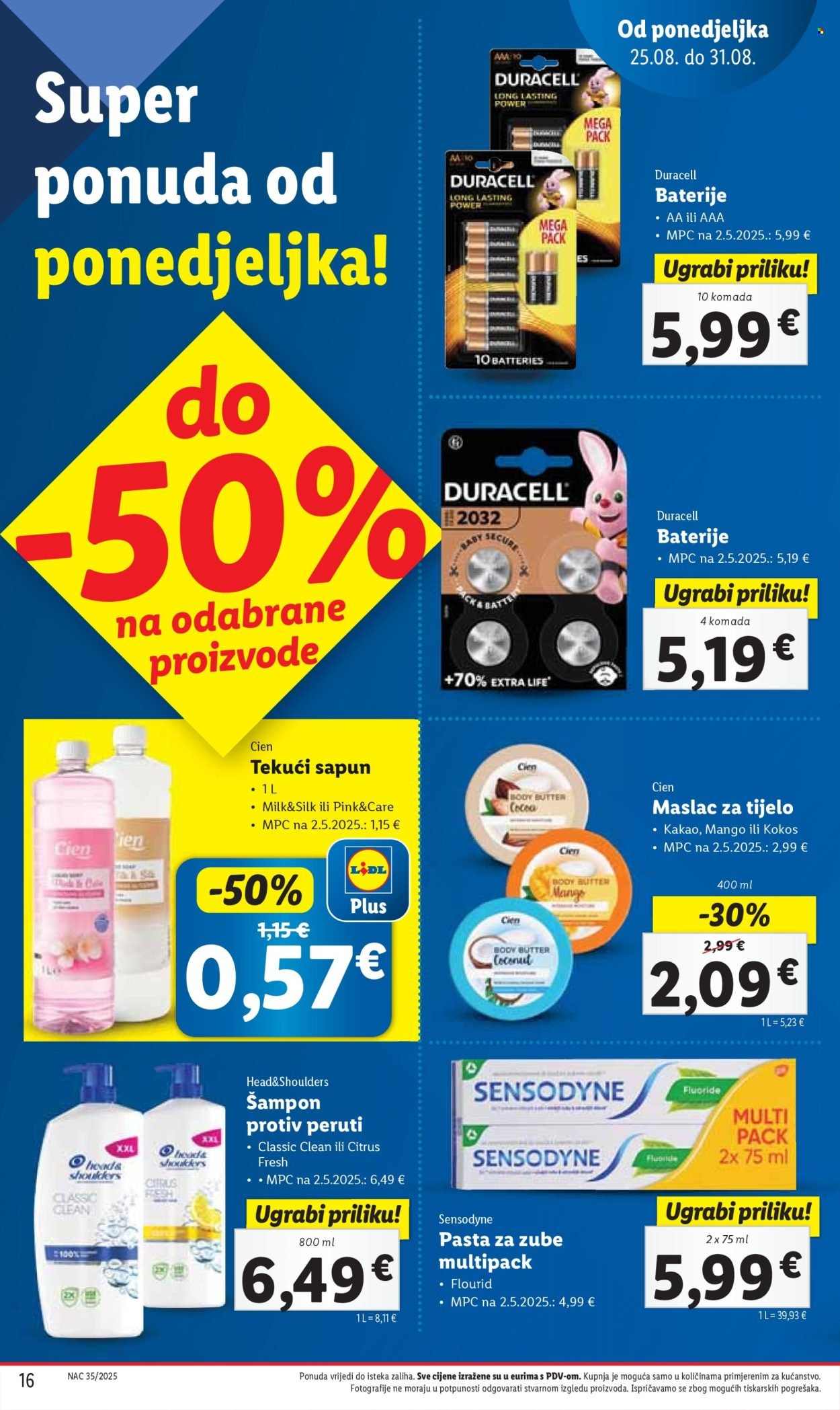 LIDL katalog - Od ponedeljka 25.08.2025.