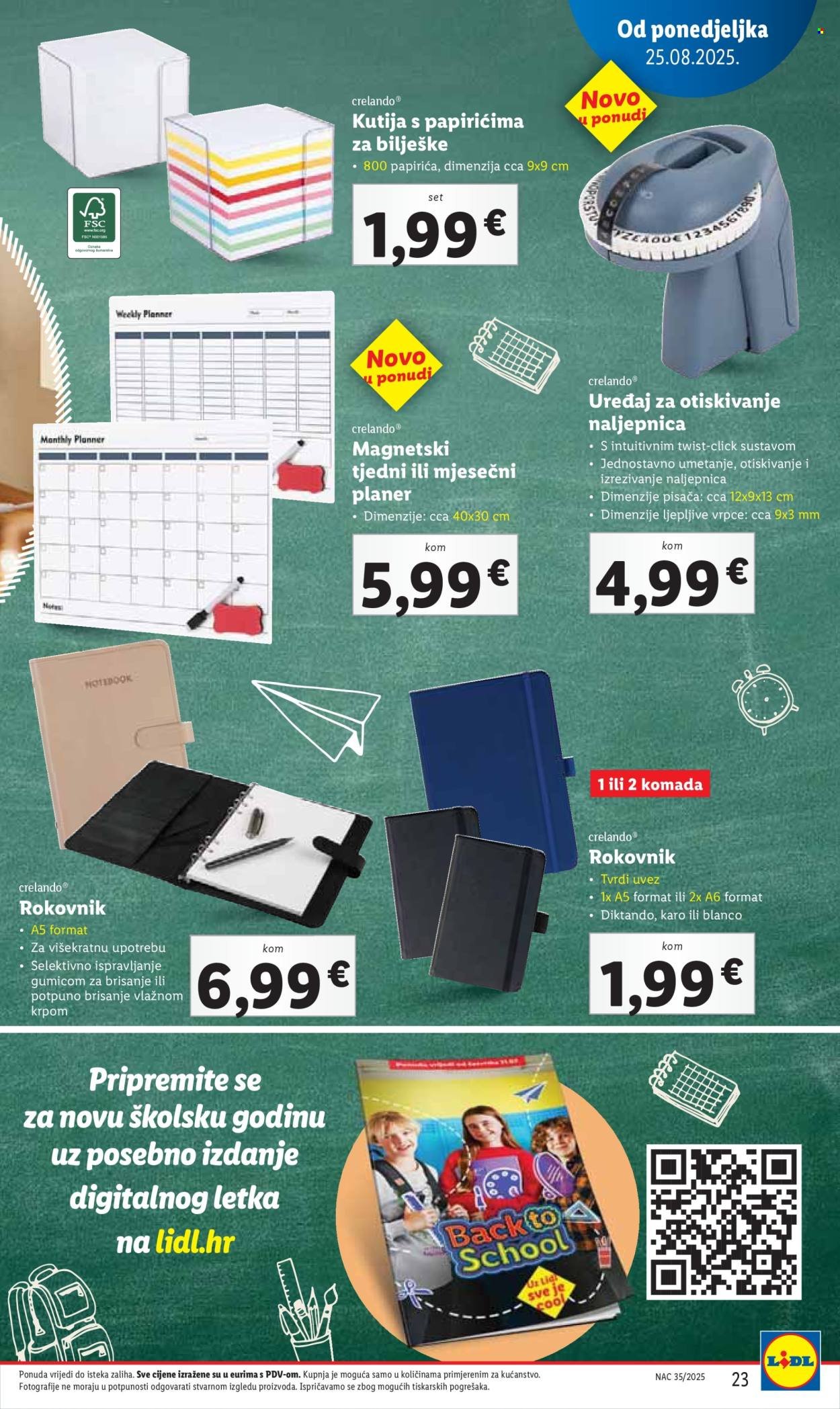 LIDL katalog - Od ponedeljka 25.08.2025.