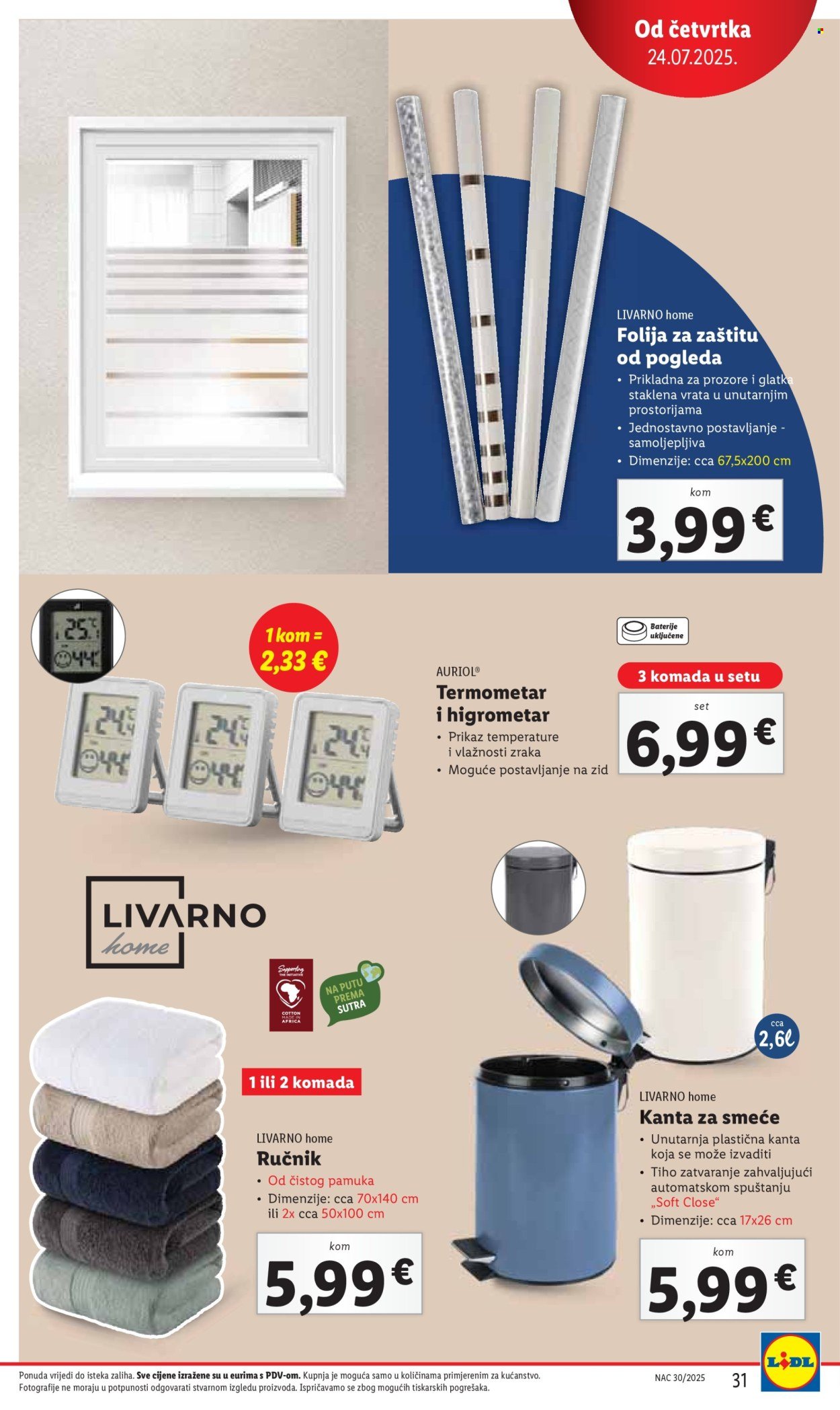 LIDL katalog - Od četvrtka 24.07.2025.