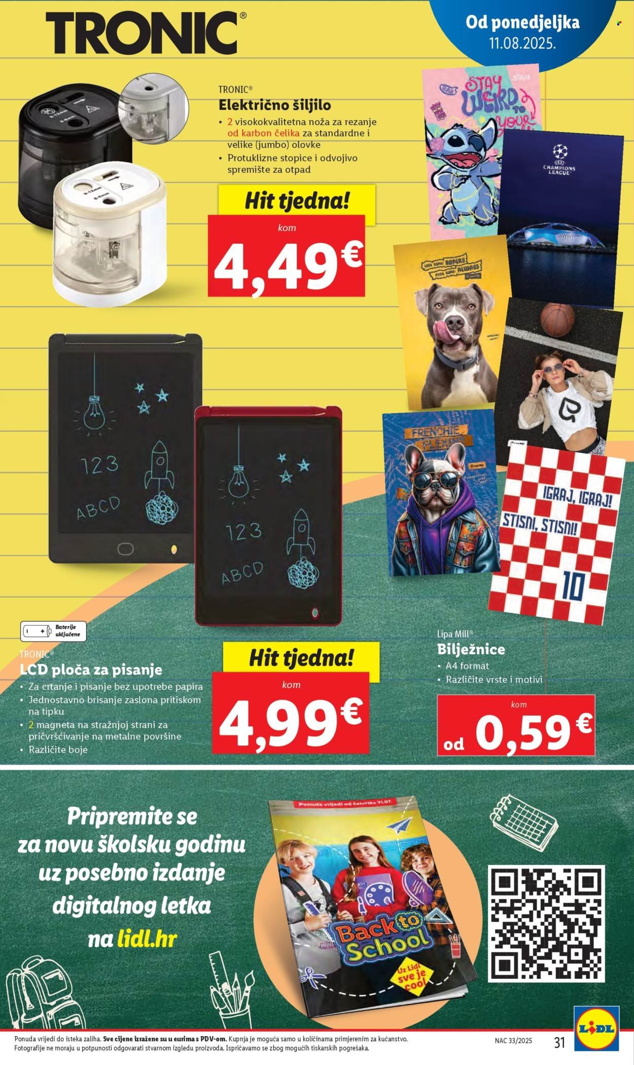 LIDL katalog - Od ponedeljka 11.08.2025.