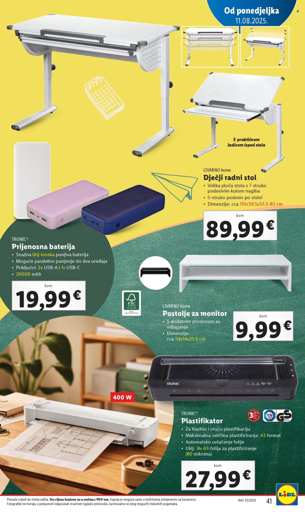 LIDL katalog - Od ponedeljka 11.08.2025.