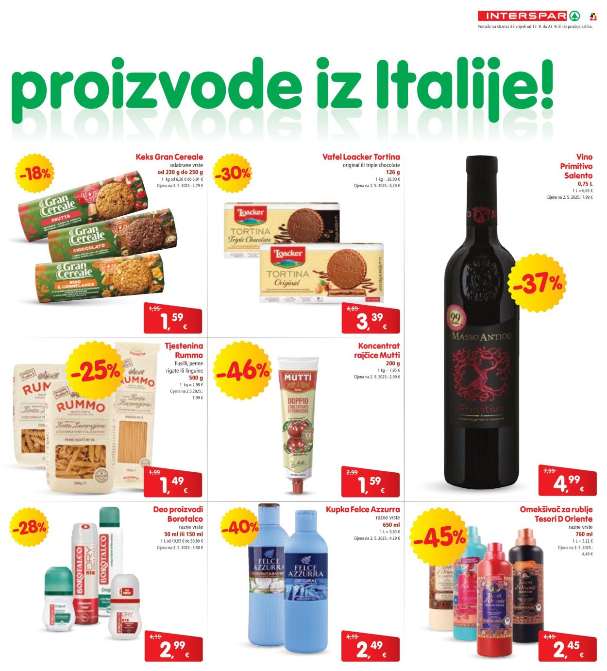 INTERSPAR katalog - Od srijede 17.09.2025.