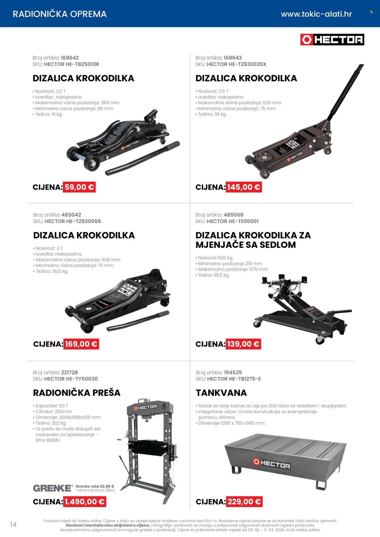 TOKIĆ katalog - Letak alata i servisne opreme