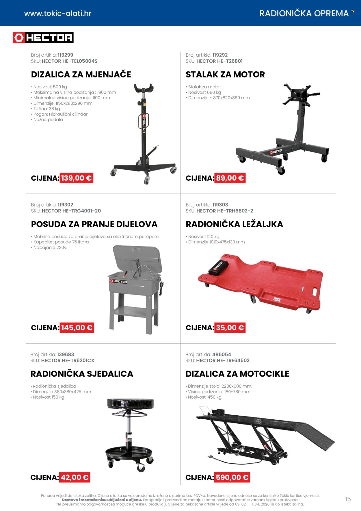 TOKIĆ katalog - Letak alata i servisne opreme