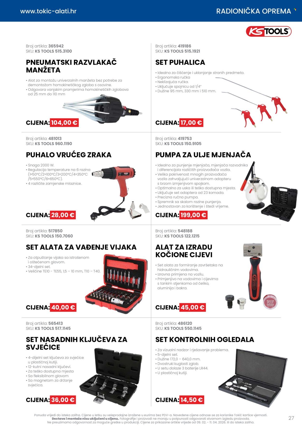 TOKIĆ katalog - Letak alata i servisne opreme