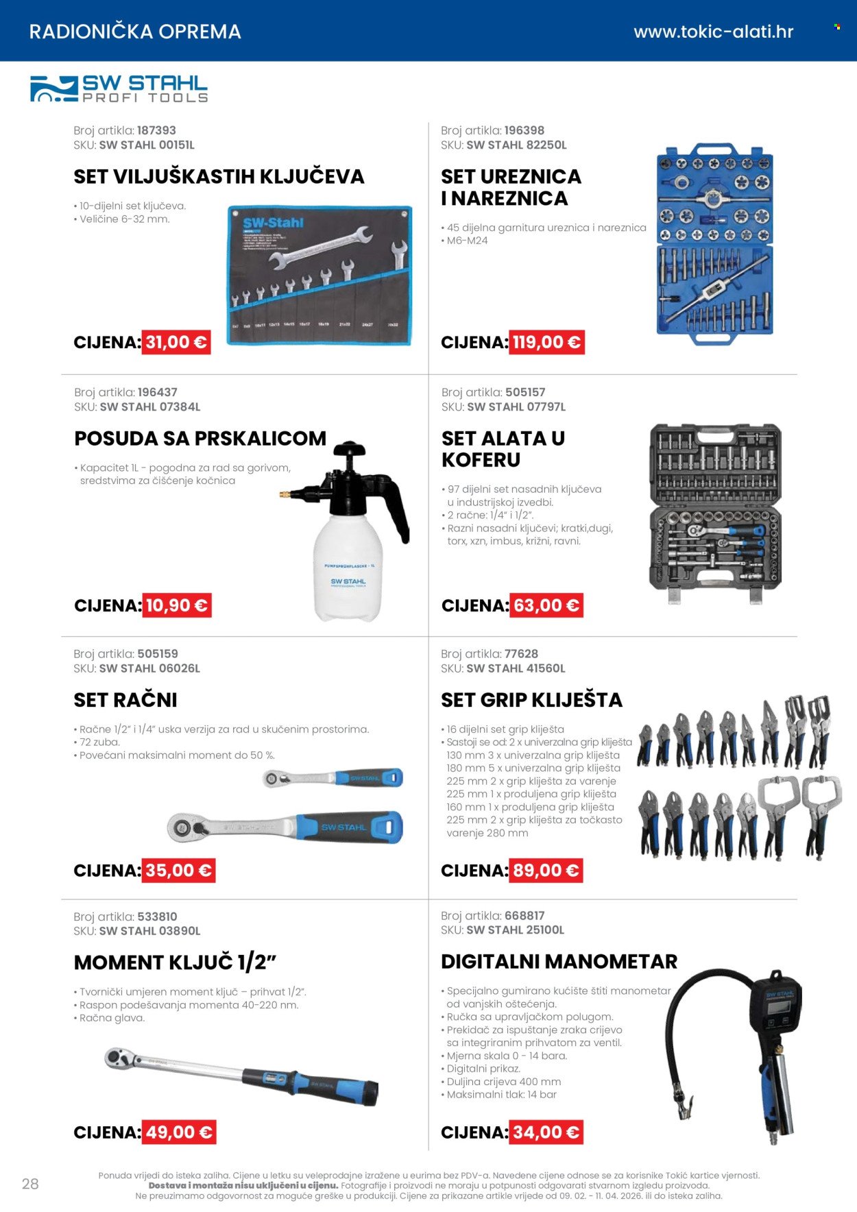TOKIĆ katalog - Letak alata i servisne opreme