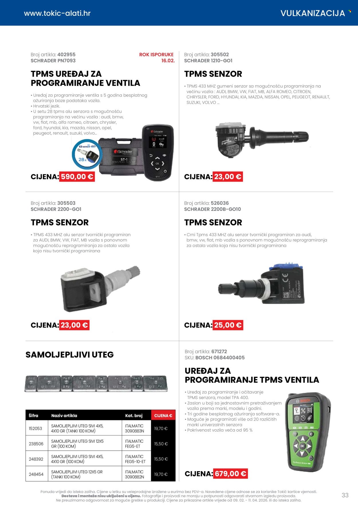 TOKIĆ katalog - Letak alata i servisne opreme