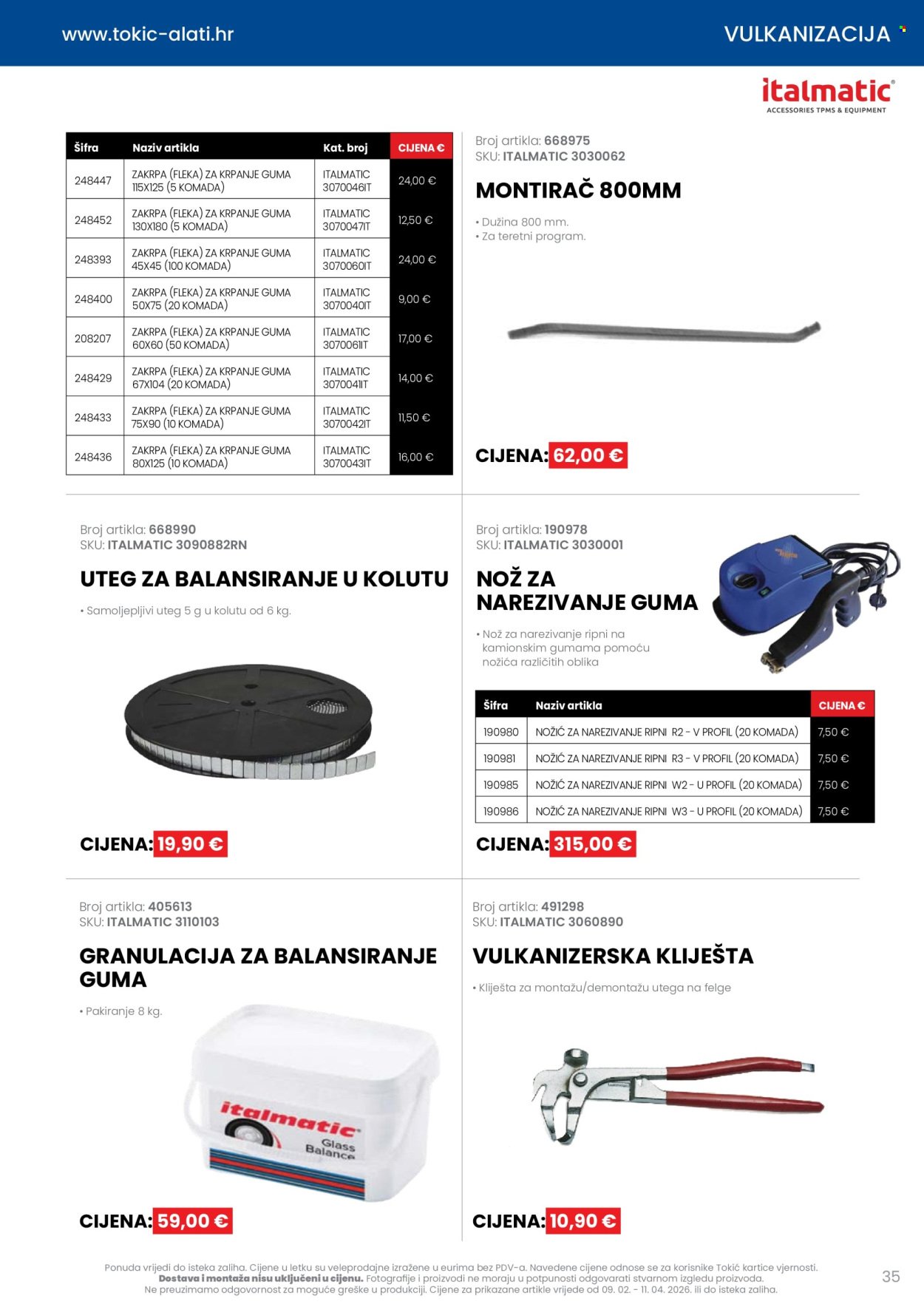 TOKIĆ katalog - Letak alata i servisne opreme