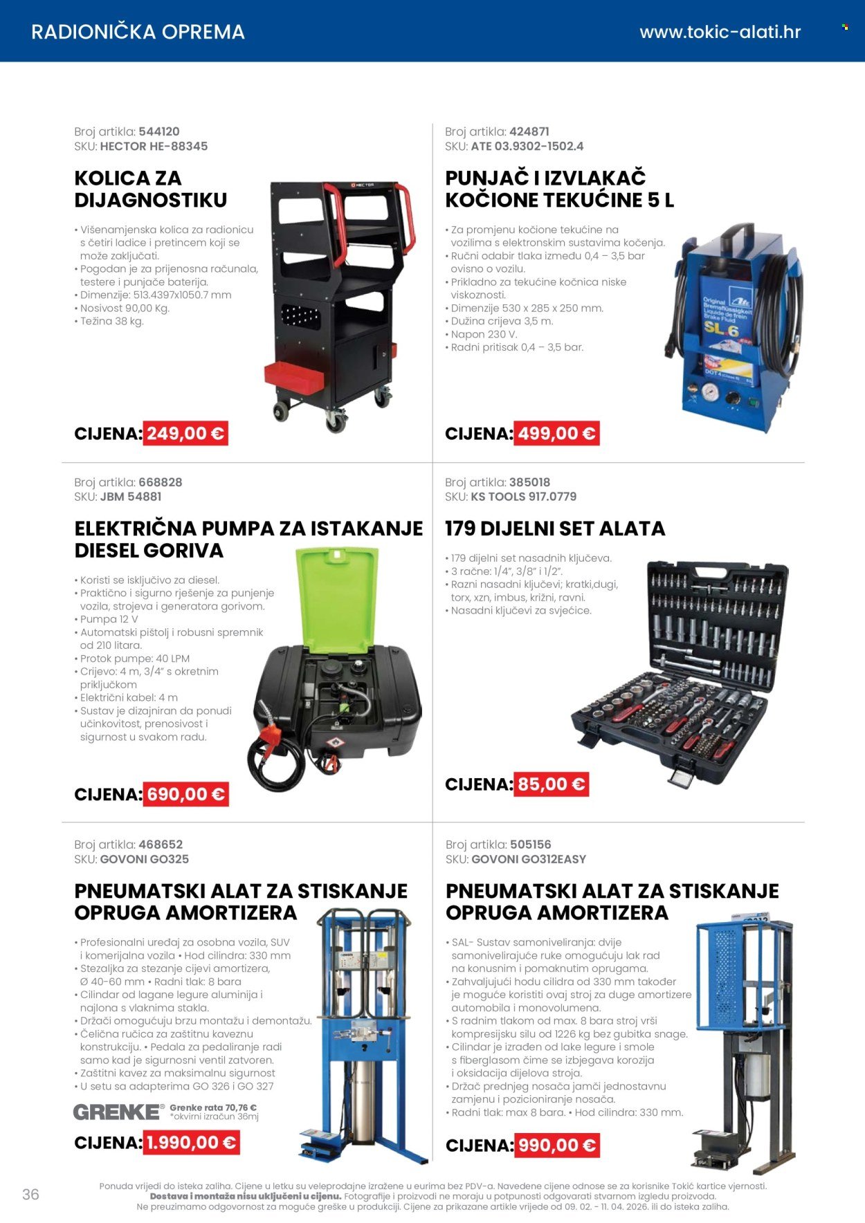 TOKIĆ katalog - Letak alata i servisne opreme