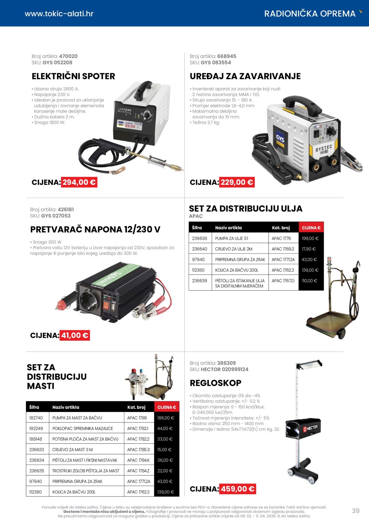 TOKIĆ katalog - Letak alata i servisne opreme