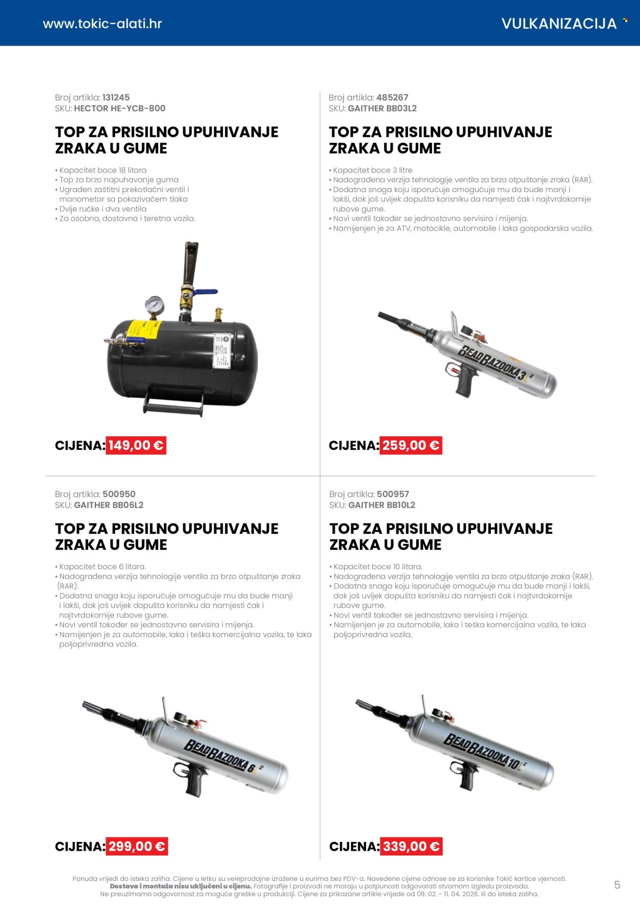 TOKIĆ katalog - Letak alata i servisne opreme