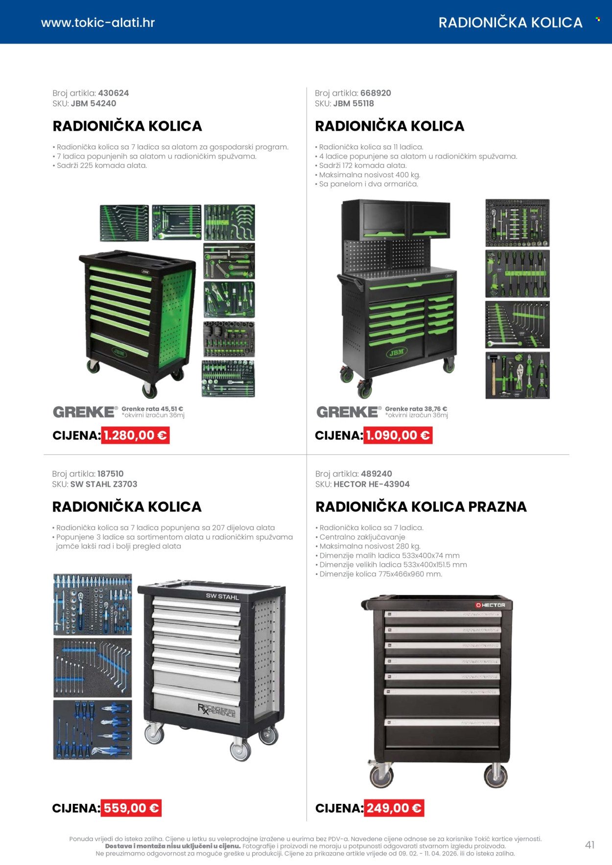 TOKIĆ katalog - Letak alata i servisne opreme