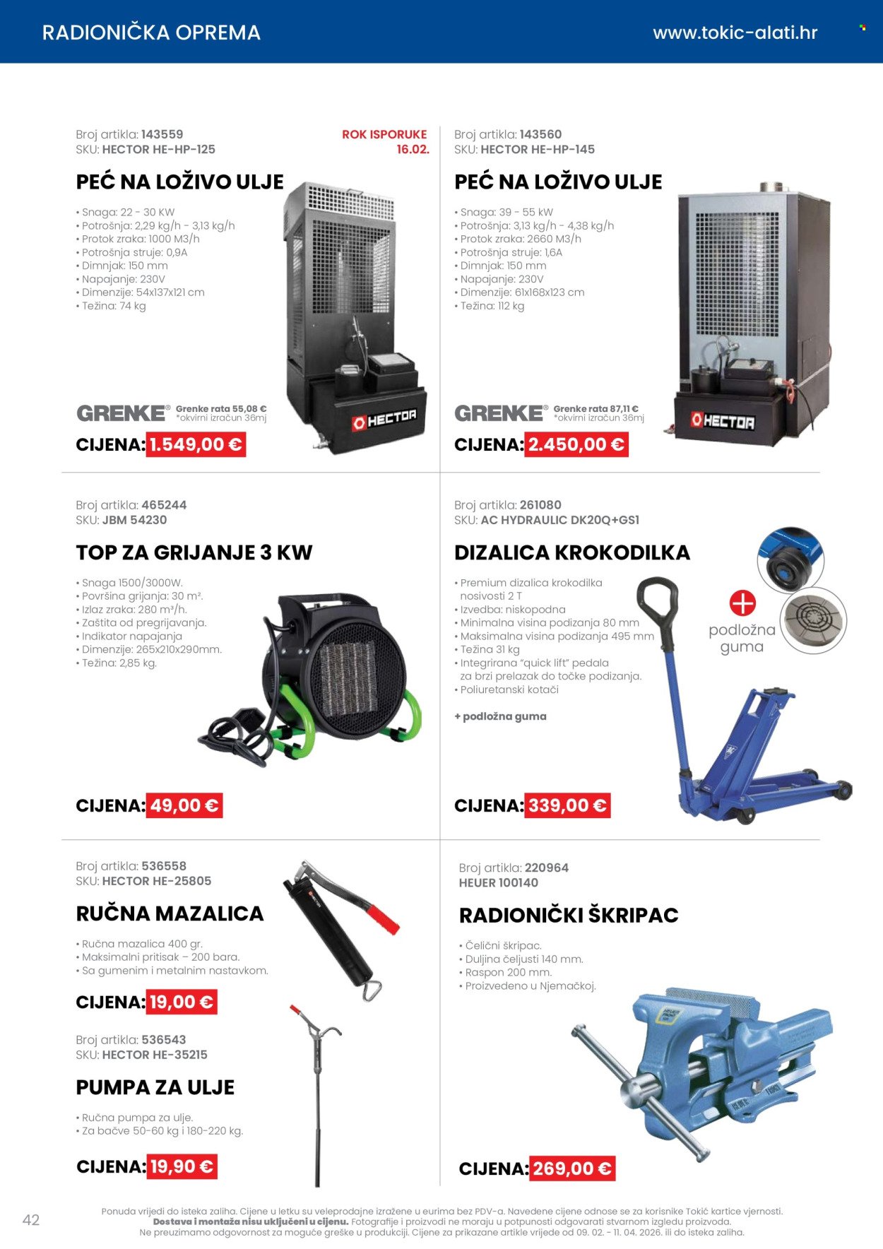 TOKIĆ katalog - Letak alata i servisne opreme