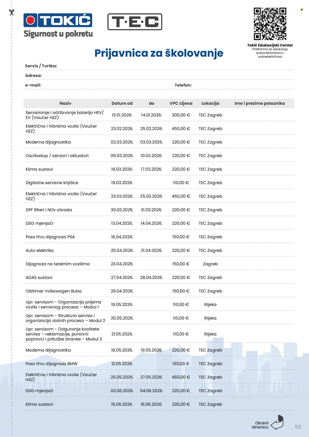 TOKIĆ katalog - Letak alata i servisne opreme