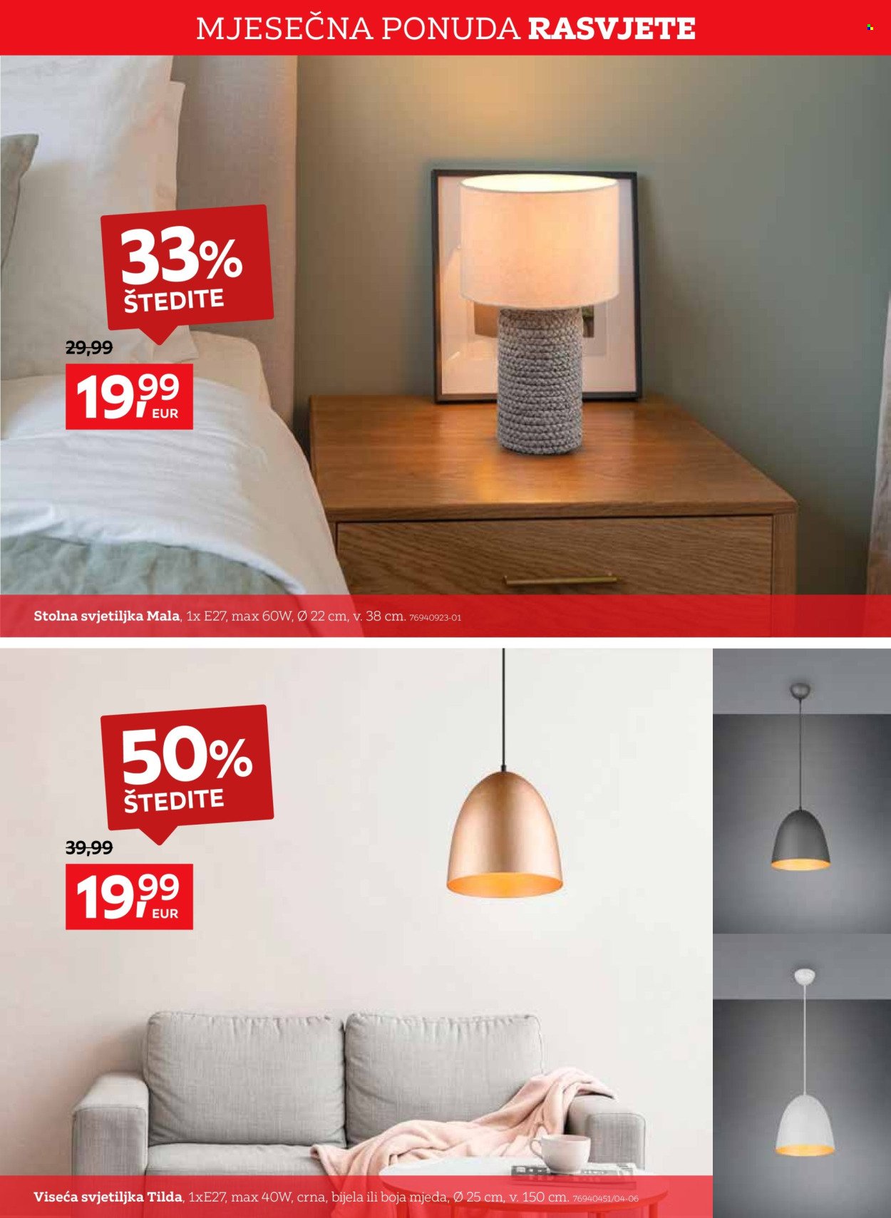 LESNINA katalog - Mjesečna ponuda rasvjete