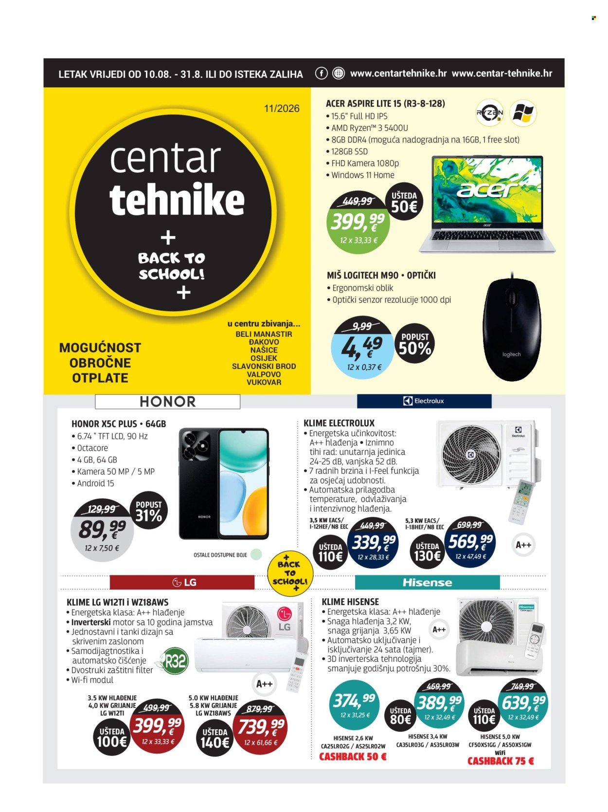 CENTAR TEHNIKE katalog - Od ponedeljka 10.08.2026.