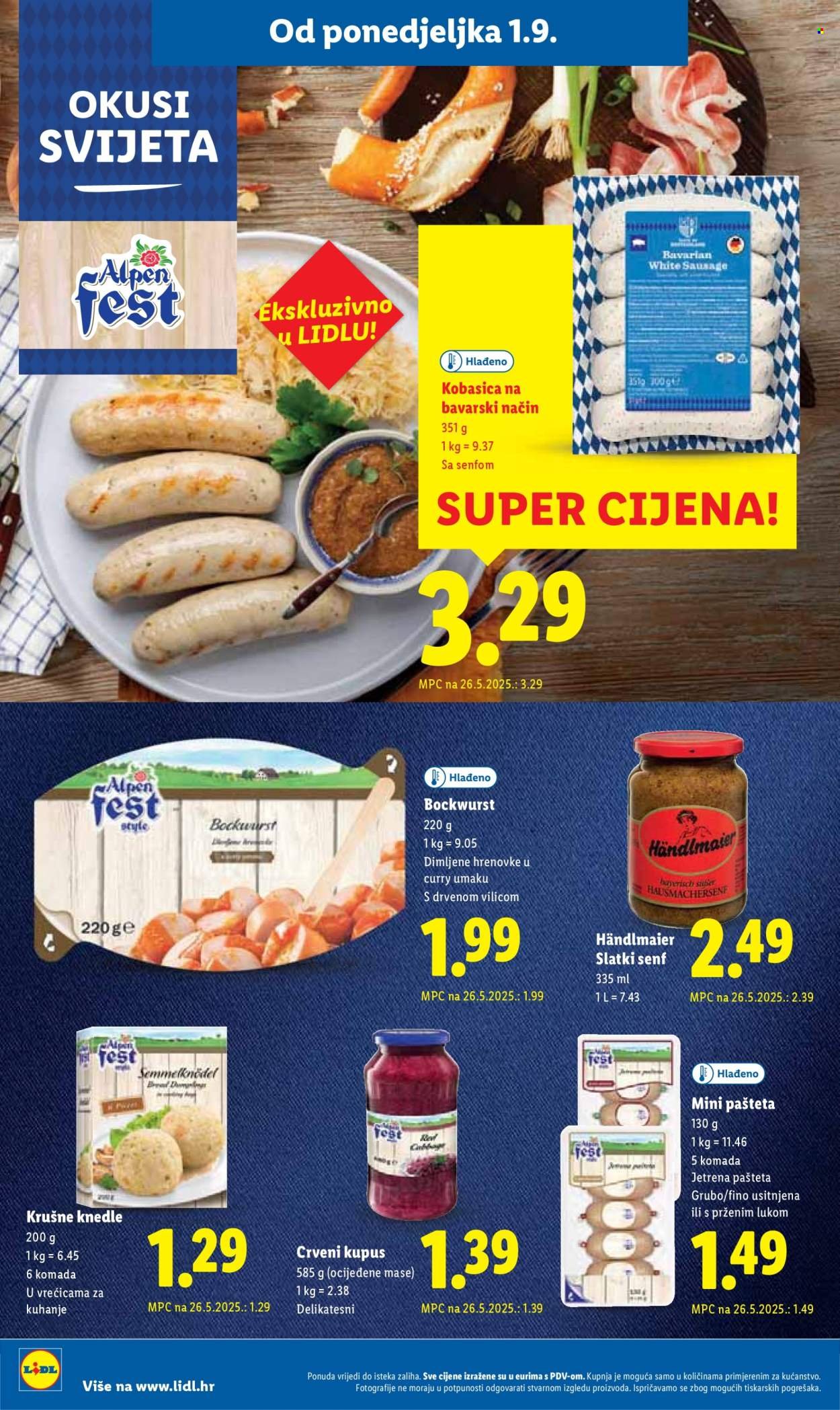 LIDL katalog - Od ponedeljka 01.09.2025.