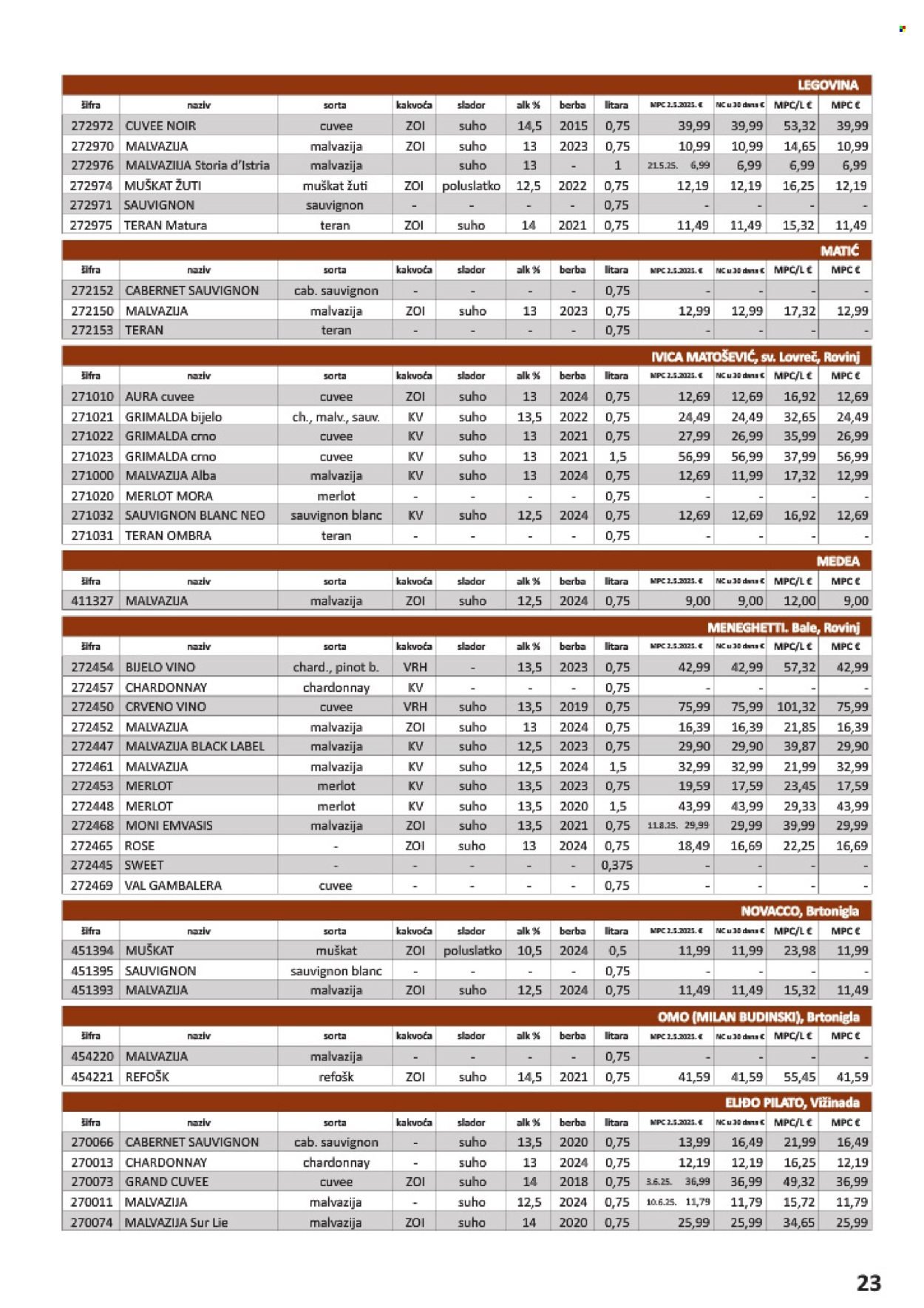 VRUTAK katalog - Od subote 01.11.2025.