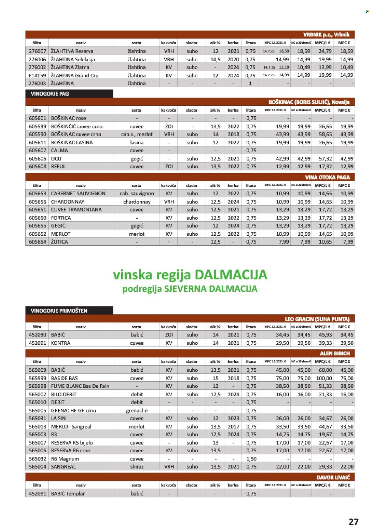 VRUTAK katalog - Od subote 01.11.2025.