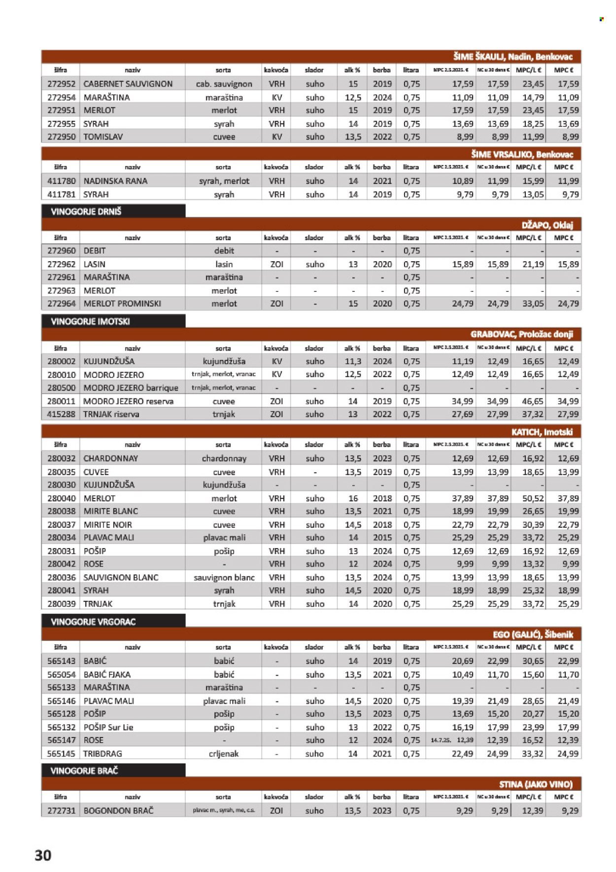 VRUTAK katalog - Od subote 01.11.2025.