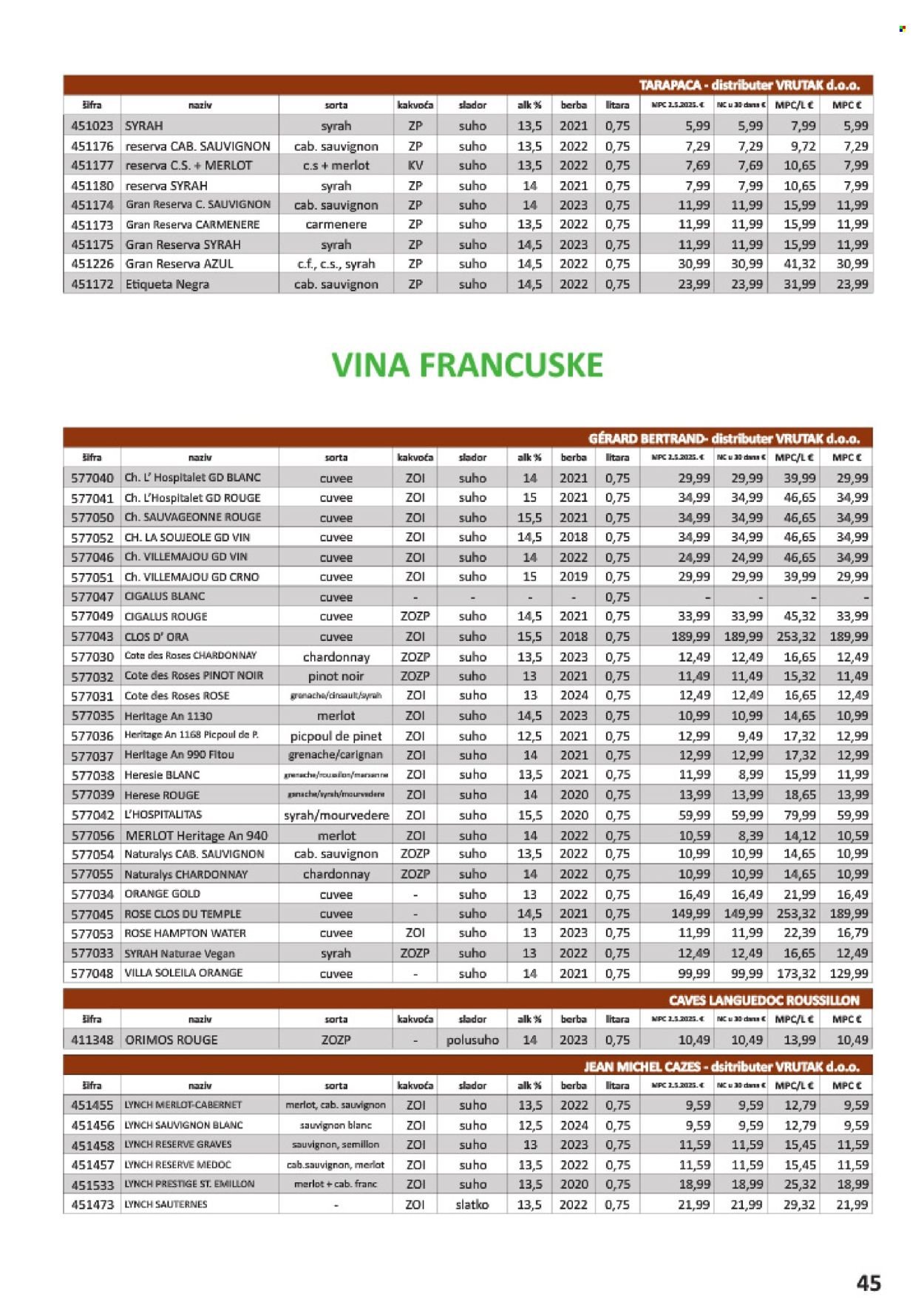 VRUTAK katalog - Od subote 01.11.2025.