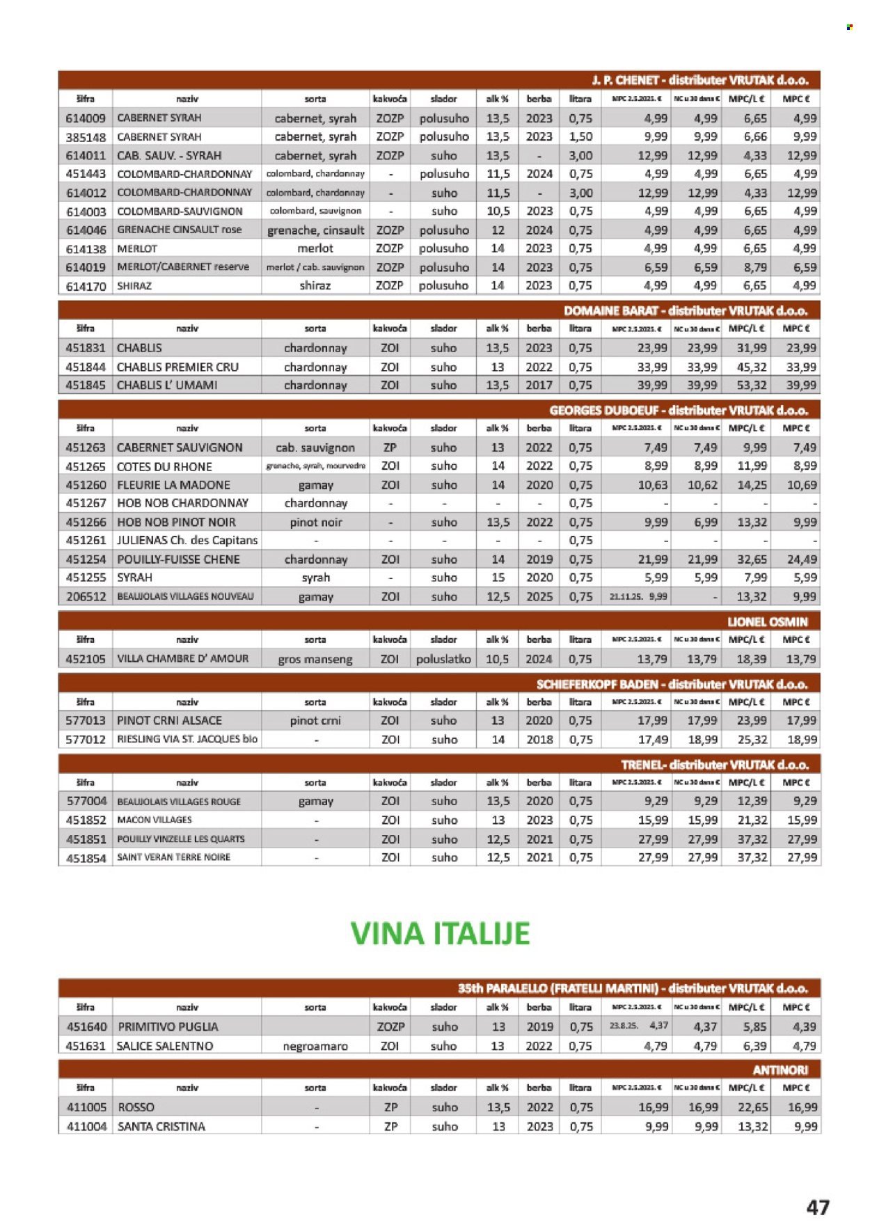 VRUTAK katalog - Od subote 01.11.2025.