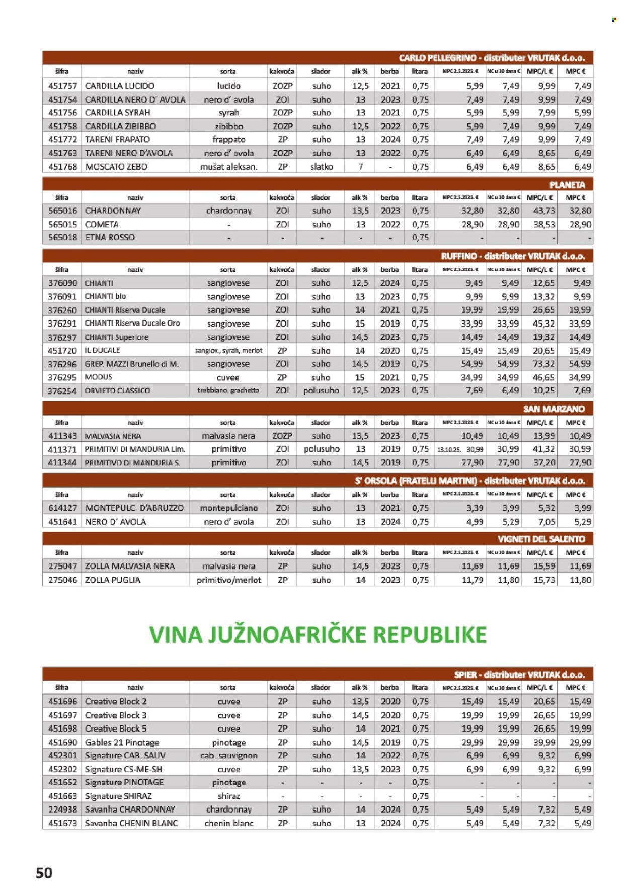VRUTAK katalog - Od subote 01.11.2025.