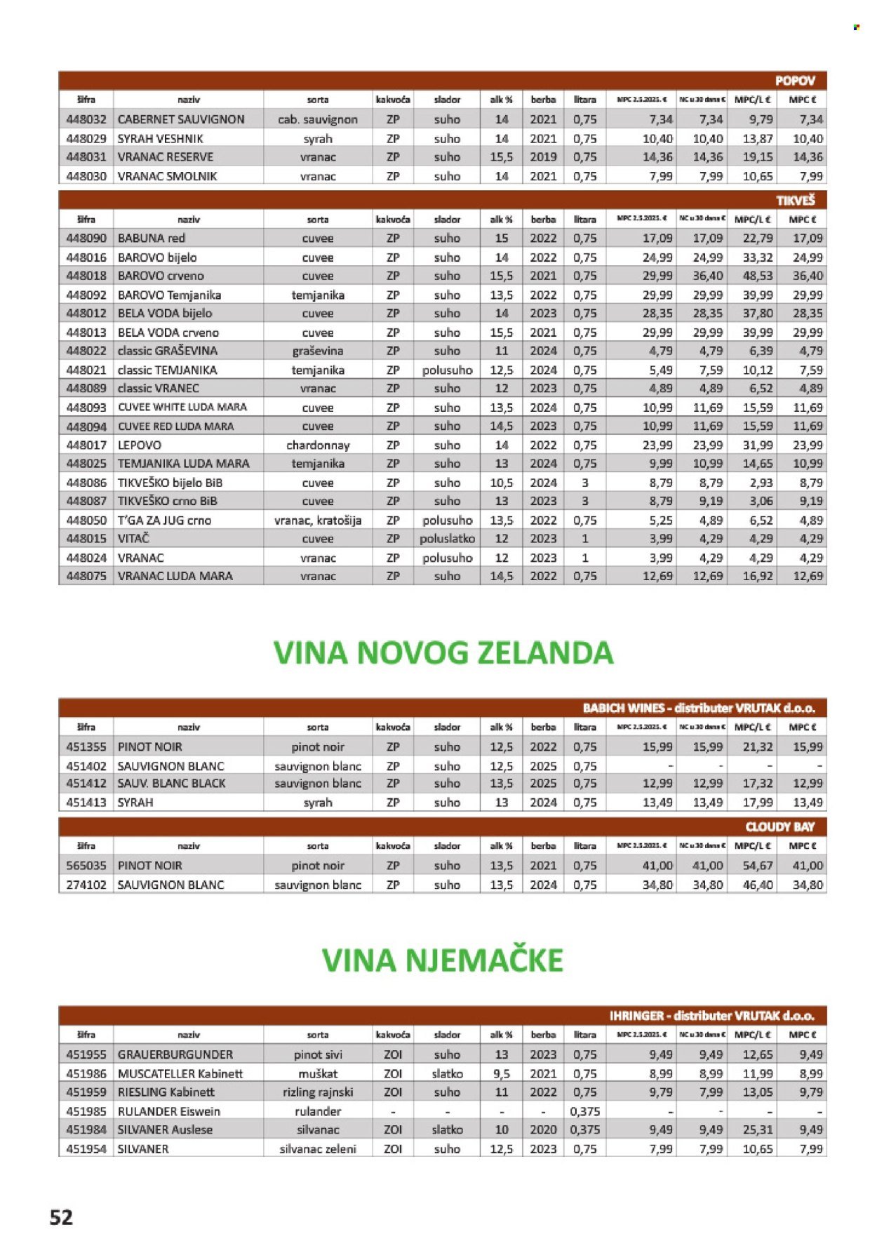 VRUTAK katalog - Od subote 01.11.2025.