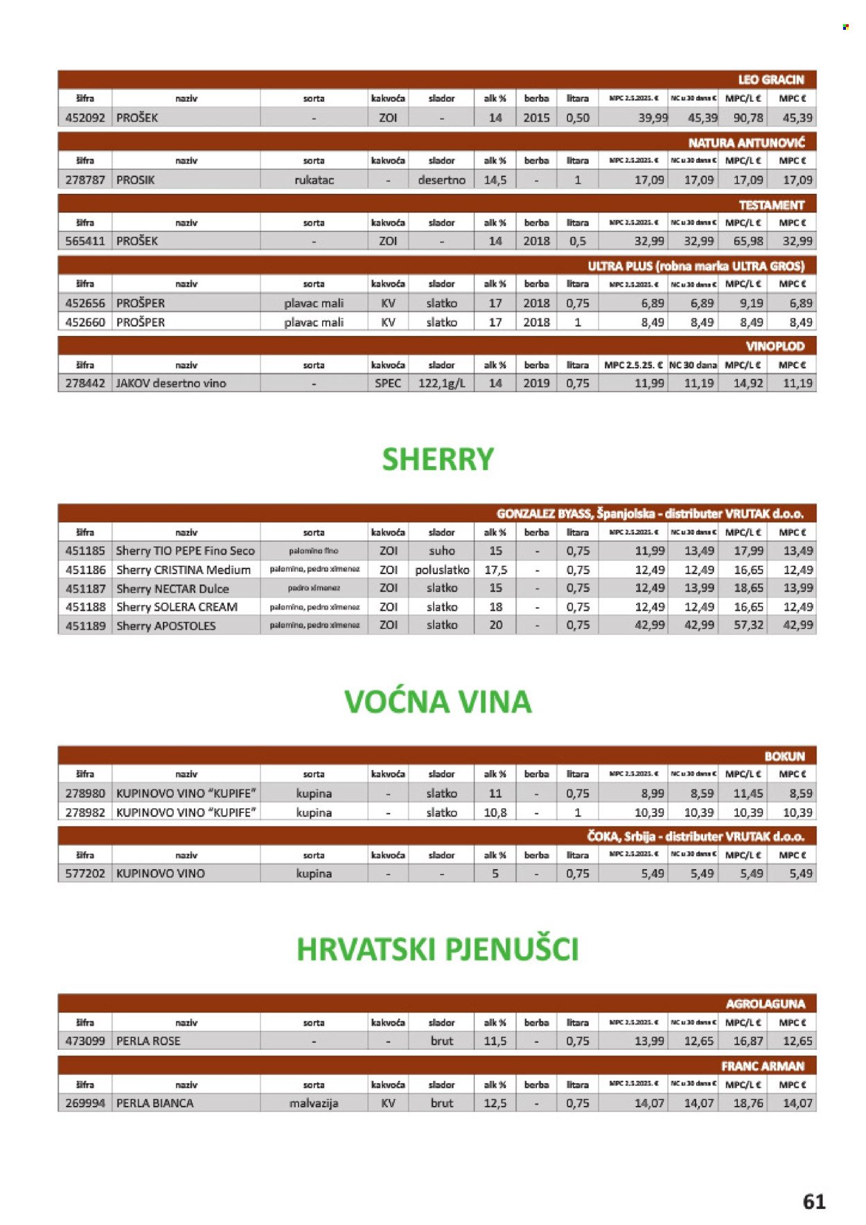 VRUTAK katalog - Od subote 01.11.2025.