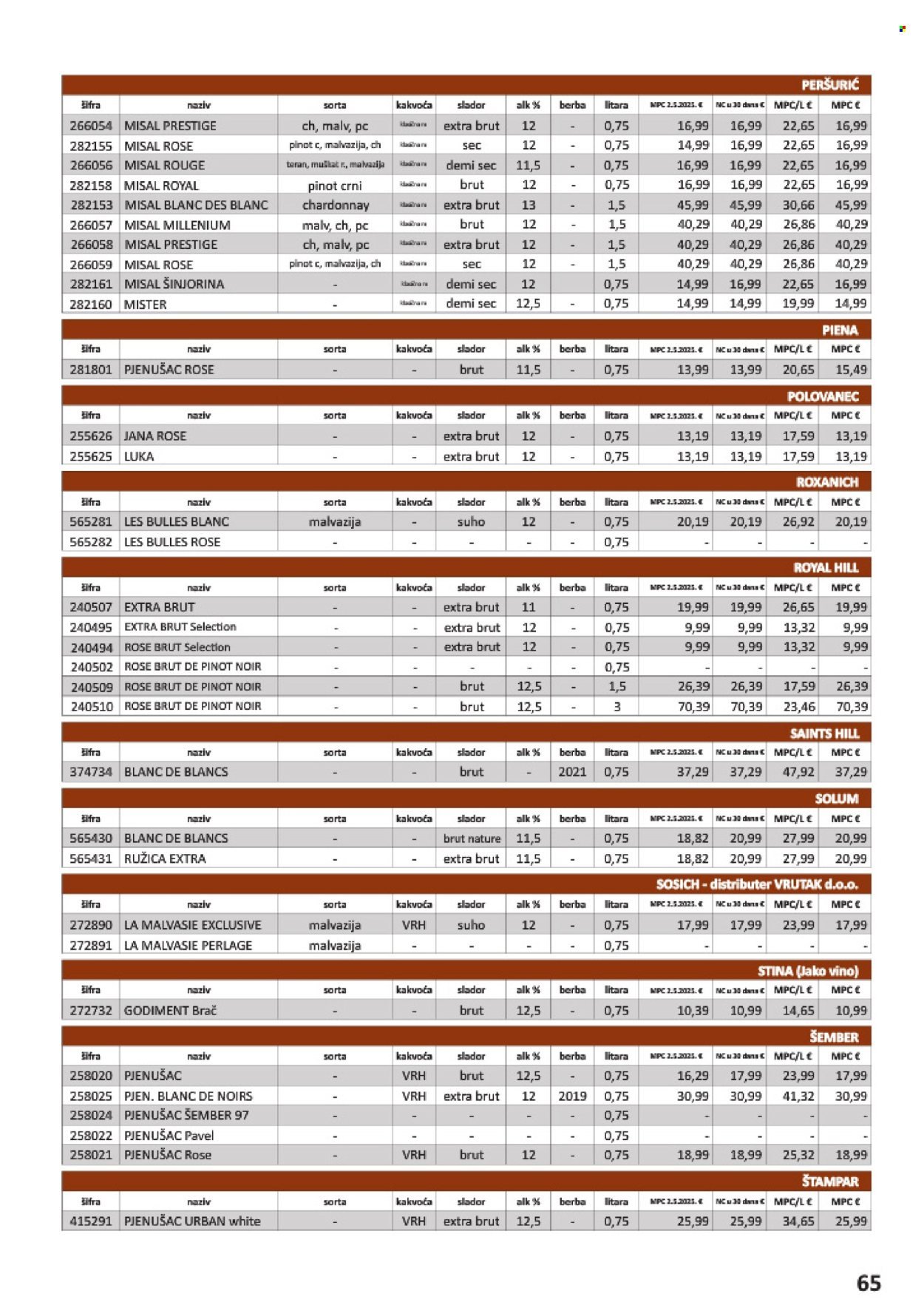 VRUTAK katalog - Od subote 01.11.2025.