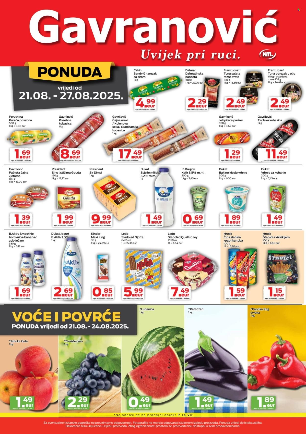 GAVRANOVIĆ katalog - Od četvrtka 21.08.2025.