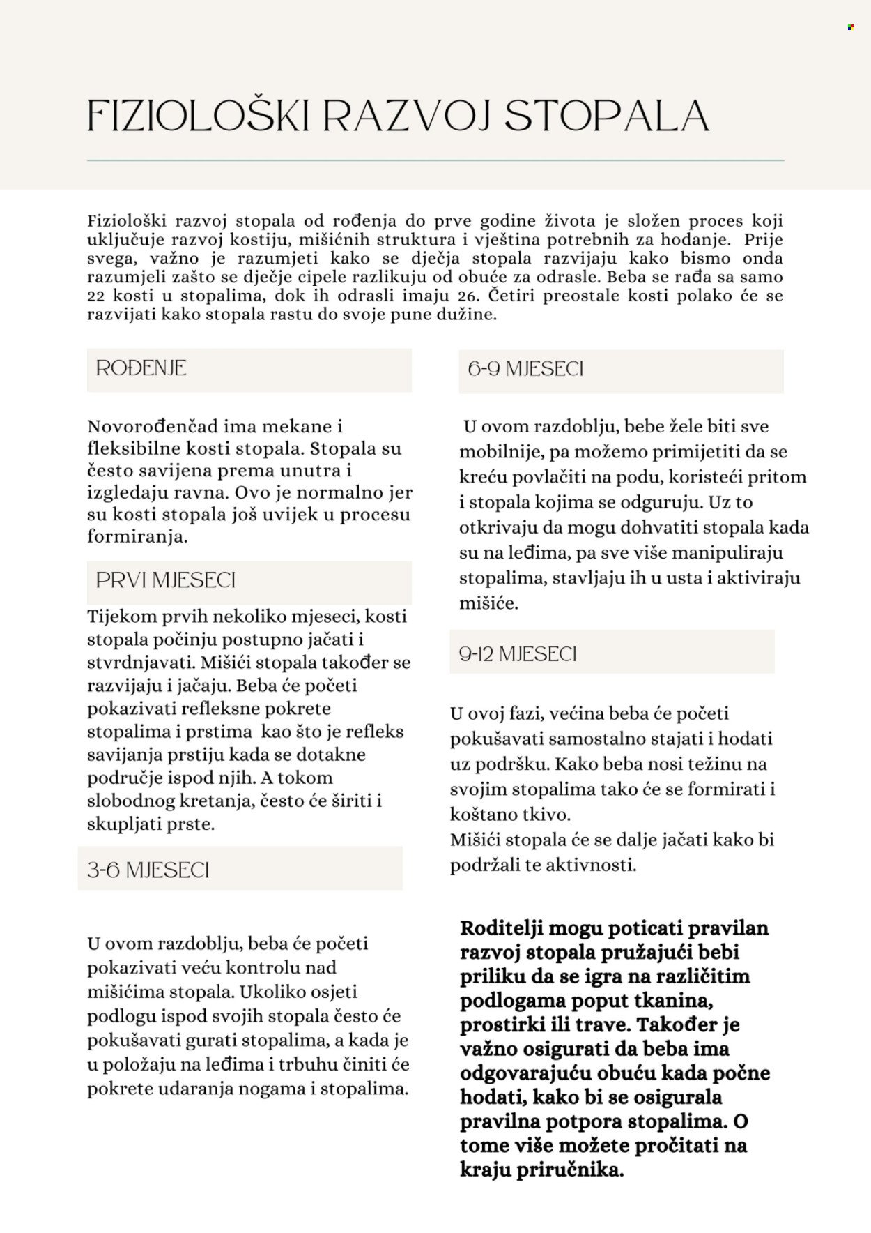BABY CENTER katalog - Prohodavanje-Razvoj stopala i obuće