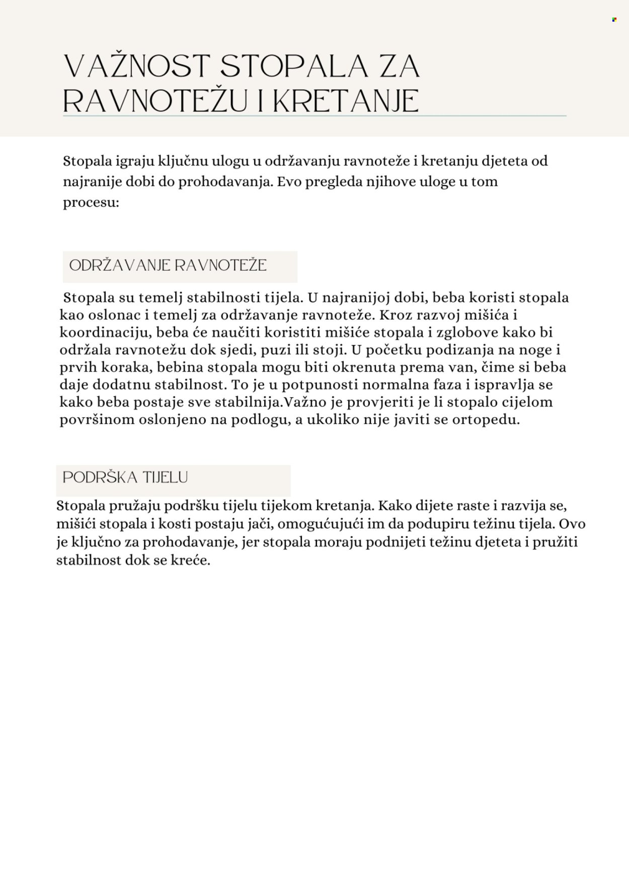 BABY CENTER katalog - Prohodavanje-Razvoj stopala i obuće