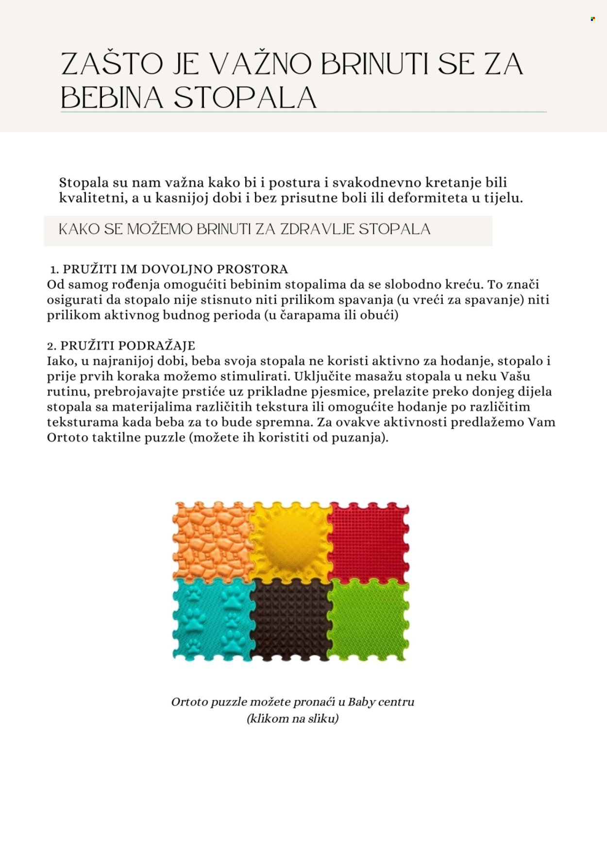 BABY CENTER katalog - Prohodavanje-Razvoj stopala i obuće