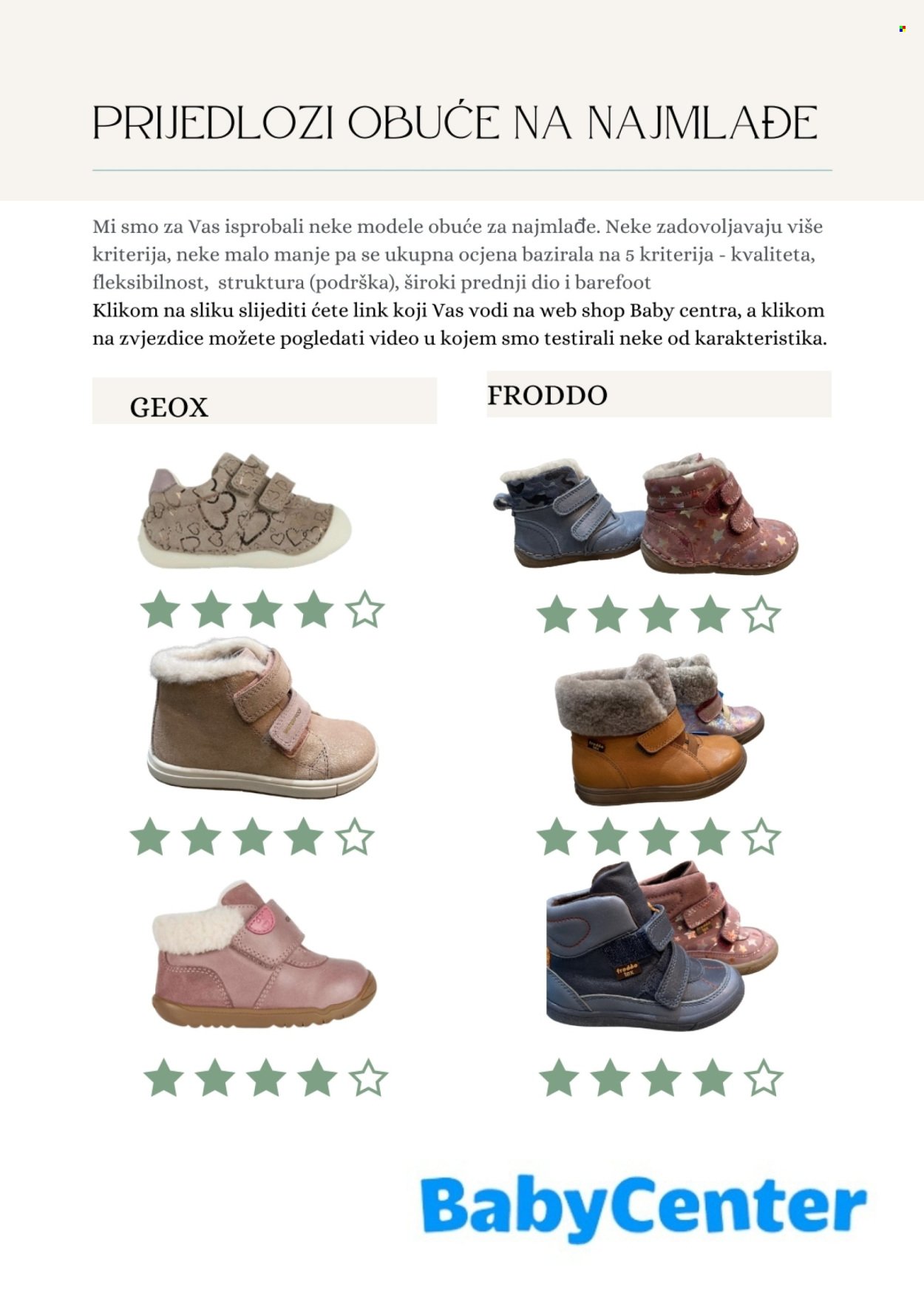 BABY CENTER katalog - Prohodavanje-Razvoj stopala i obuće