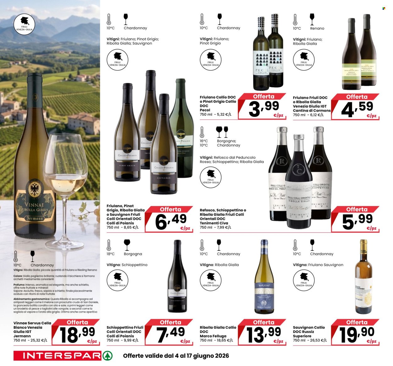 Volantino INTERSPAR - Catalogo Vini: Per brindare alla bella stagione