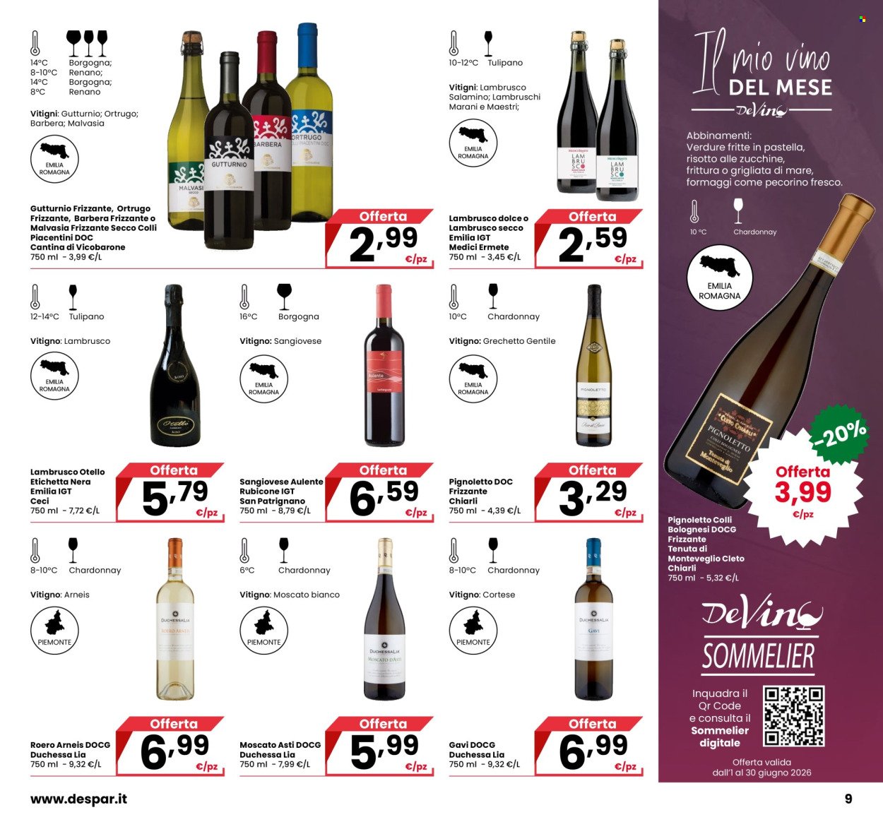 Volantino INTERSPAR - Catalogo Vini: Per brindare alla bella stagione